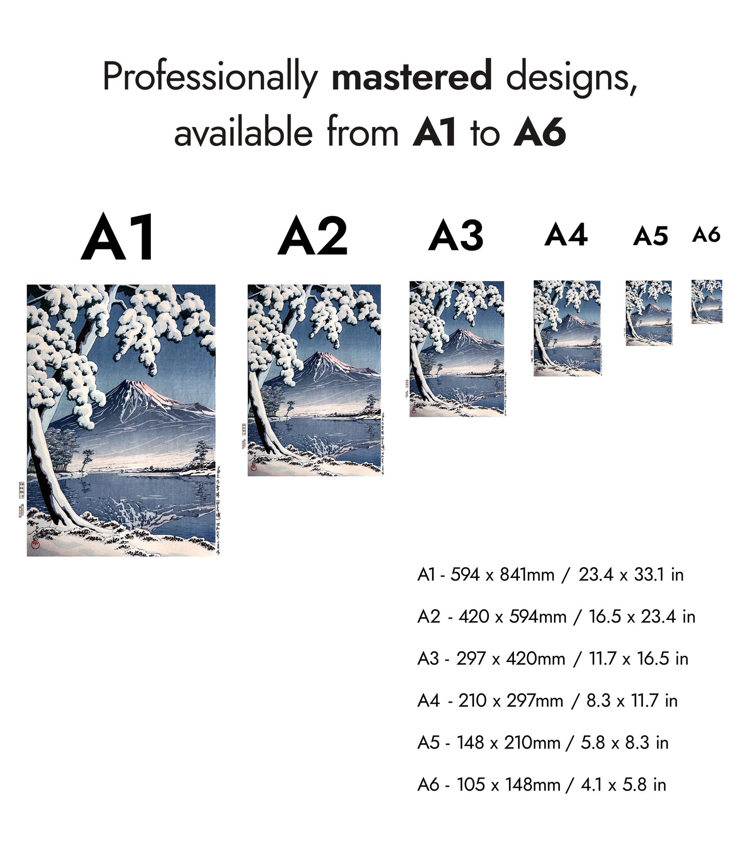 Mt Fuji efter snö i Tagonoura-bukten