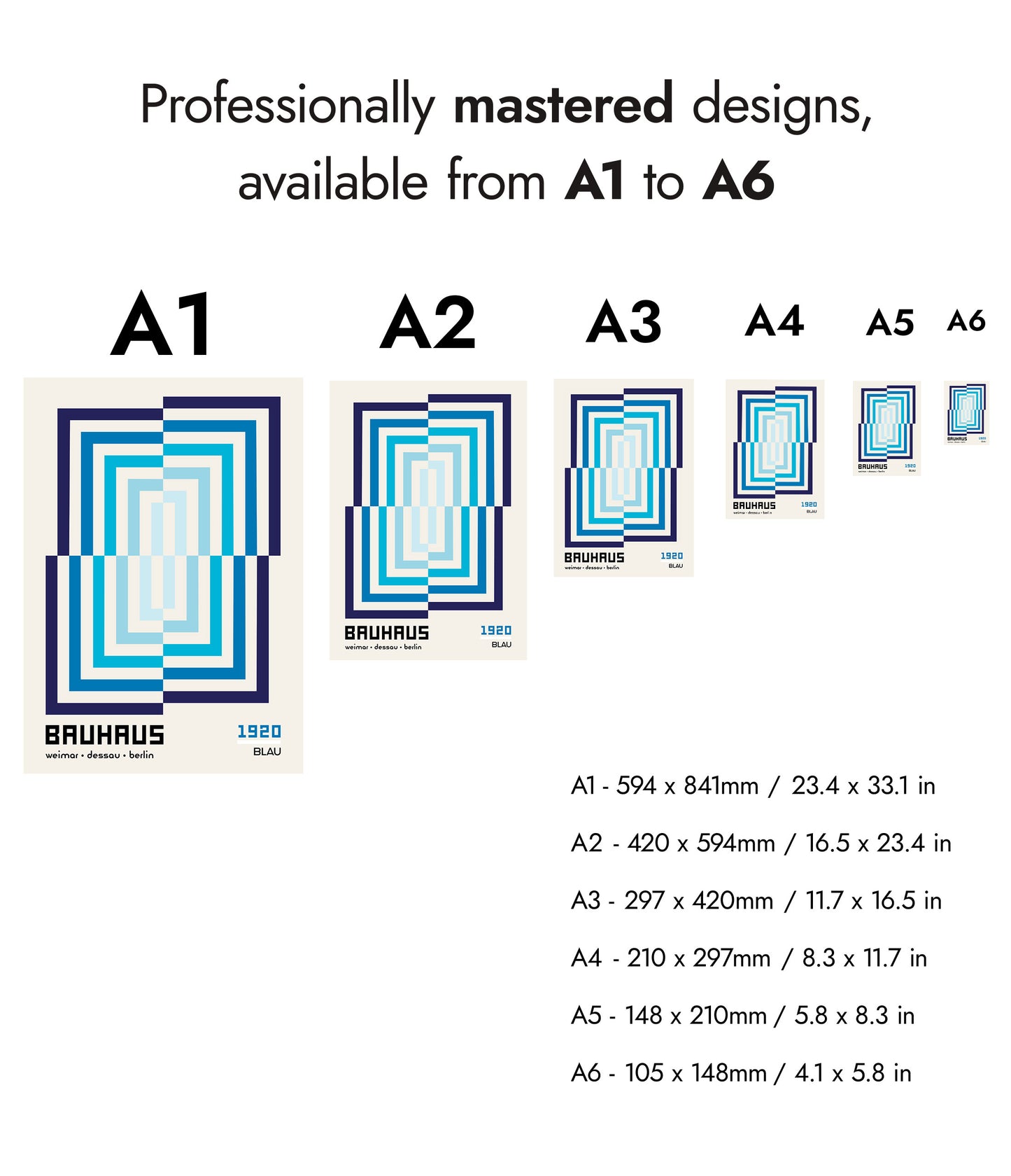 Rektangulär illusion, i blått