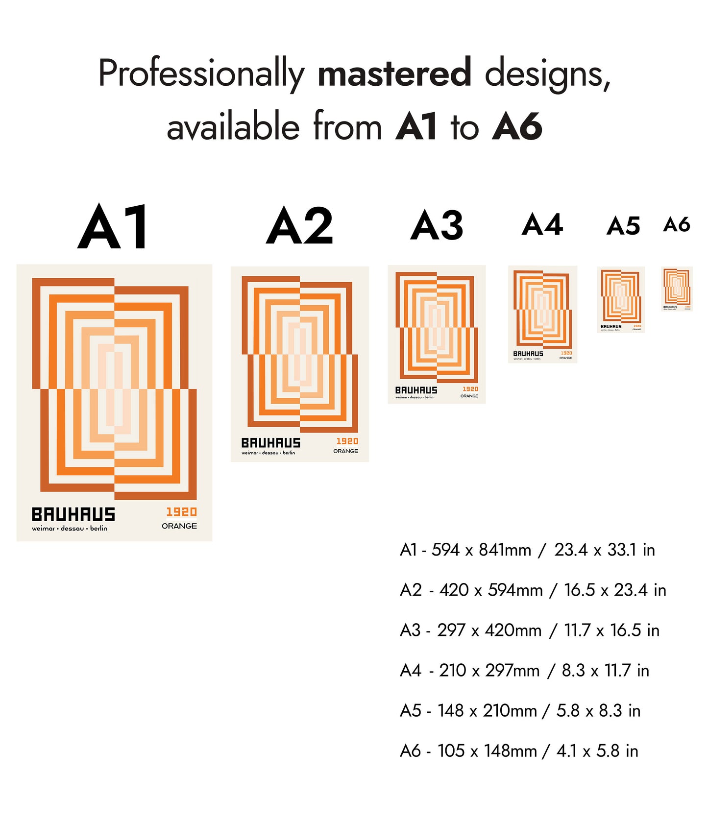 Rectangular Illusion, in Orange