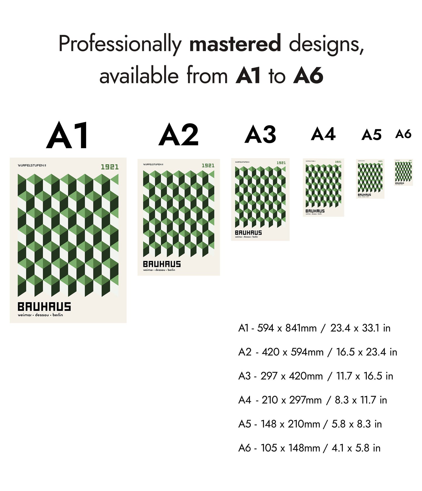 Würfelstufen, in Green