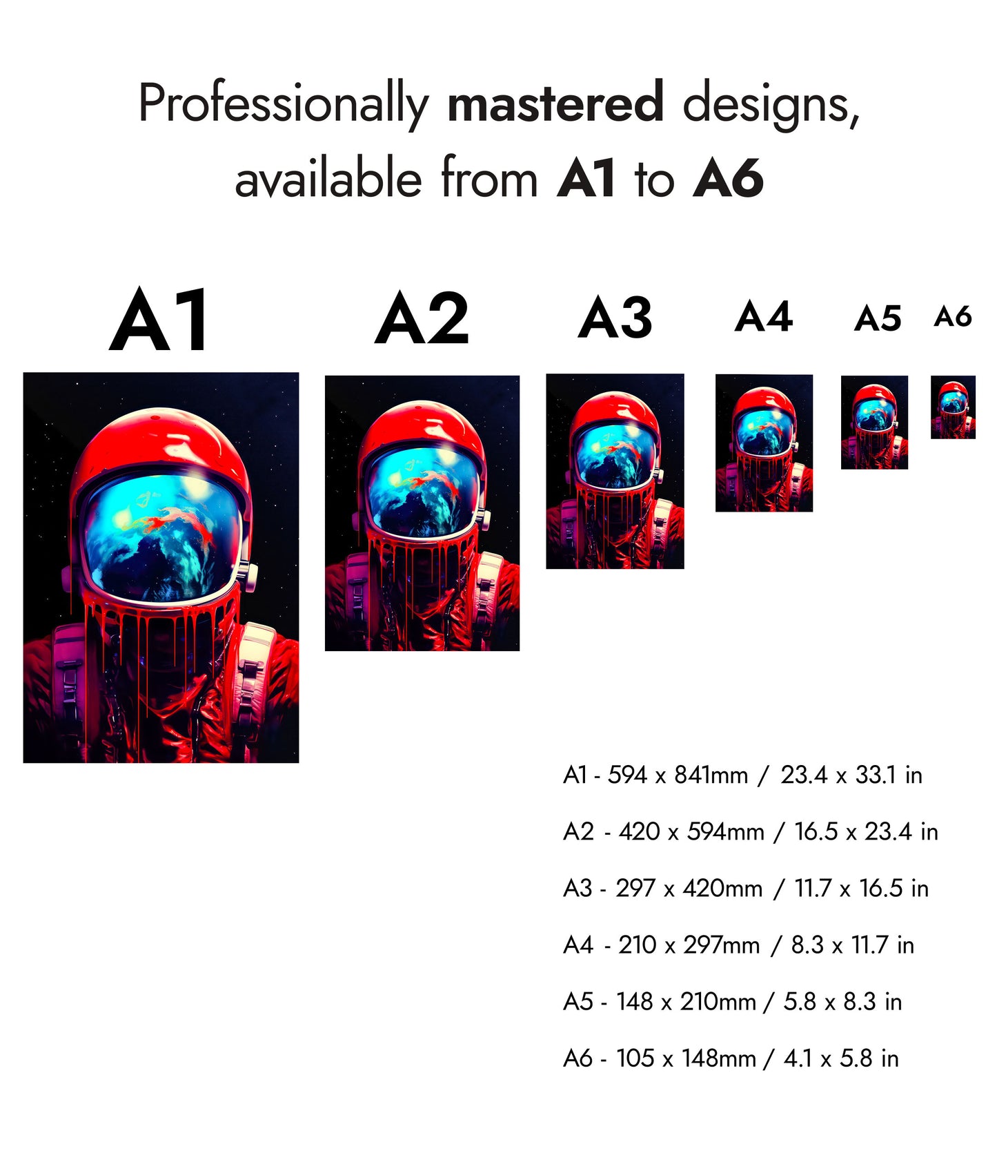 Homme de l'espace dégoulinant