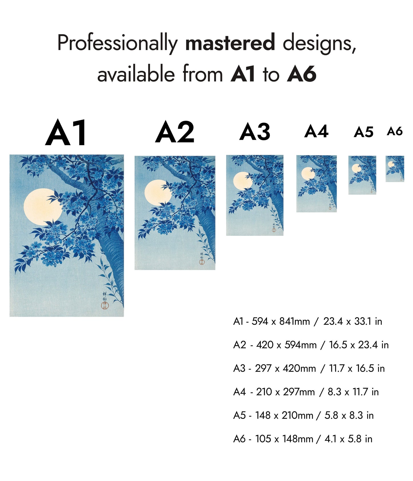 Blossoming Cherry on a Moonlit Night