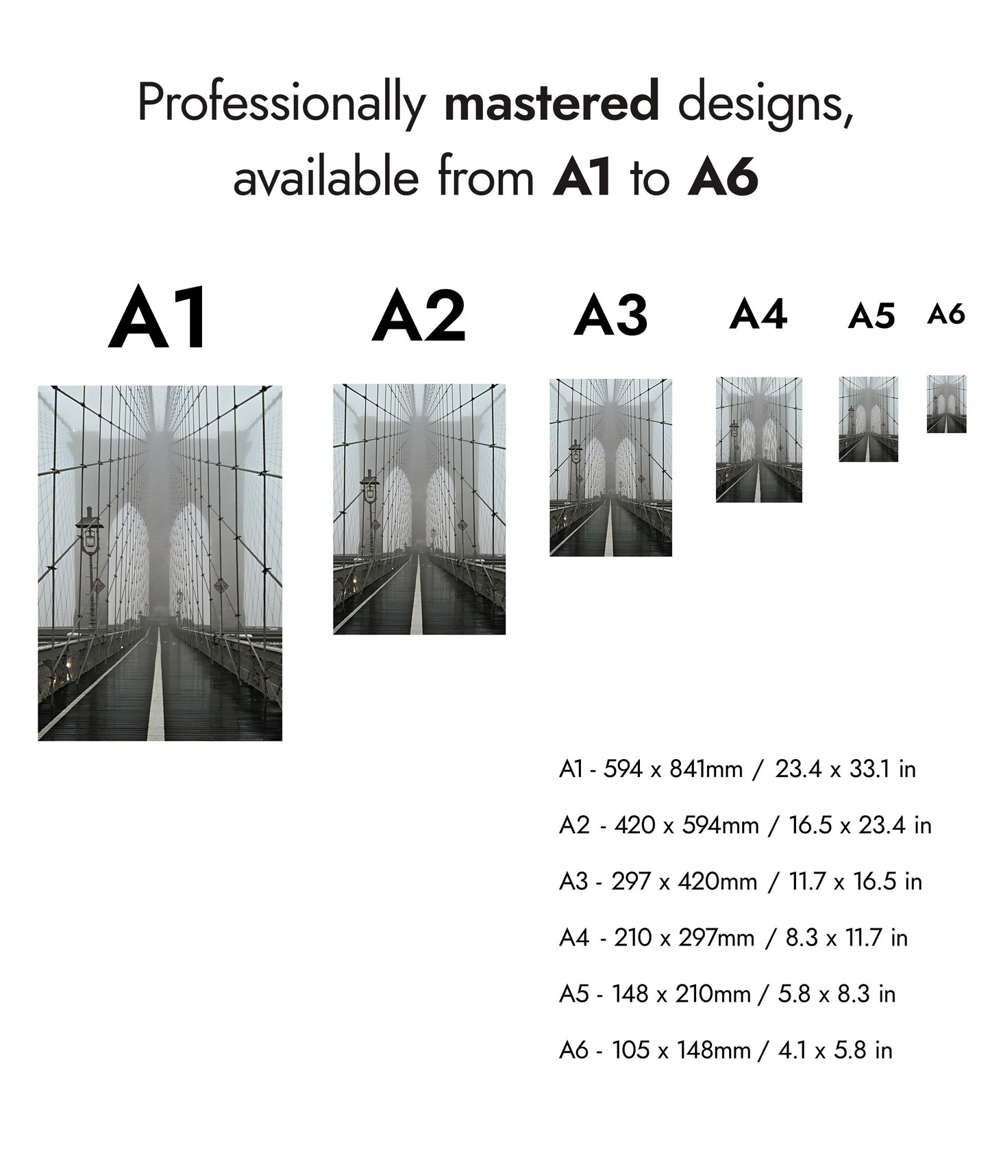 Misty Brooklyn Bridge, New York