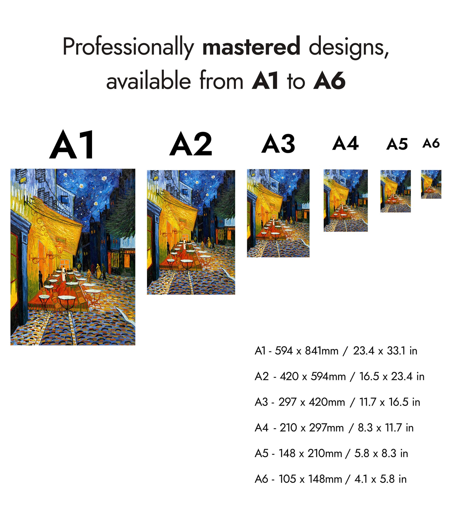 Caféterrass om natten