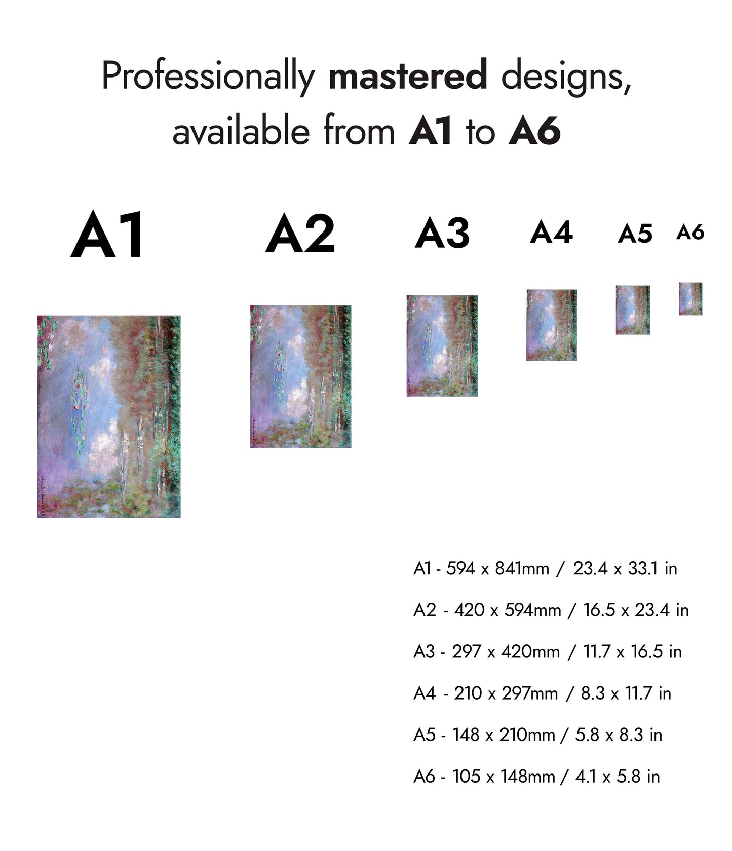 Nuages dans l'étang aux lys