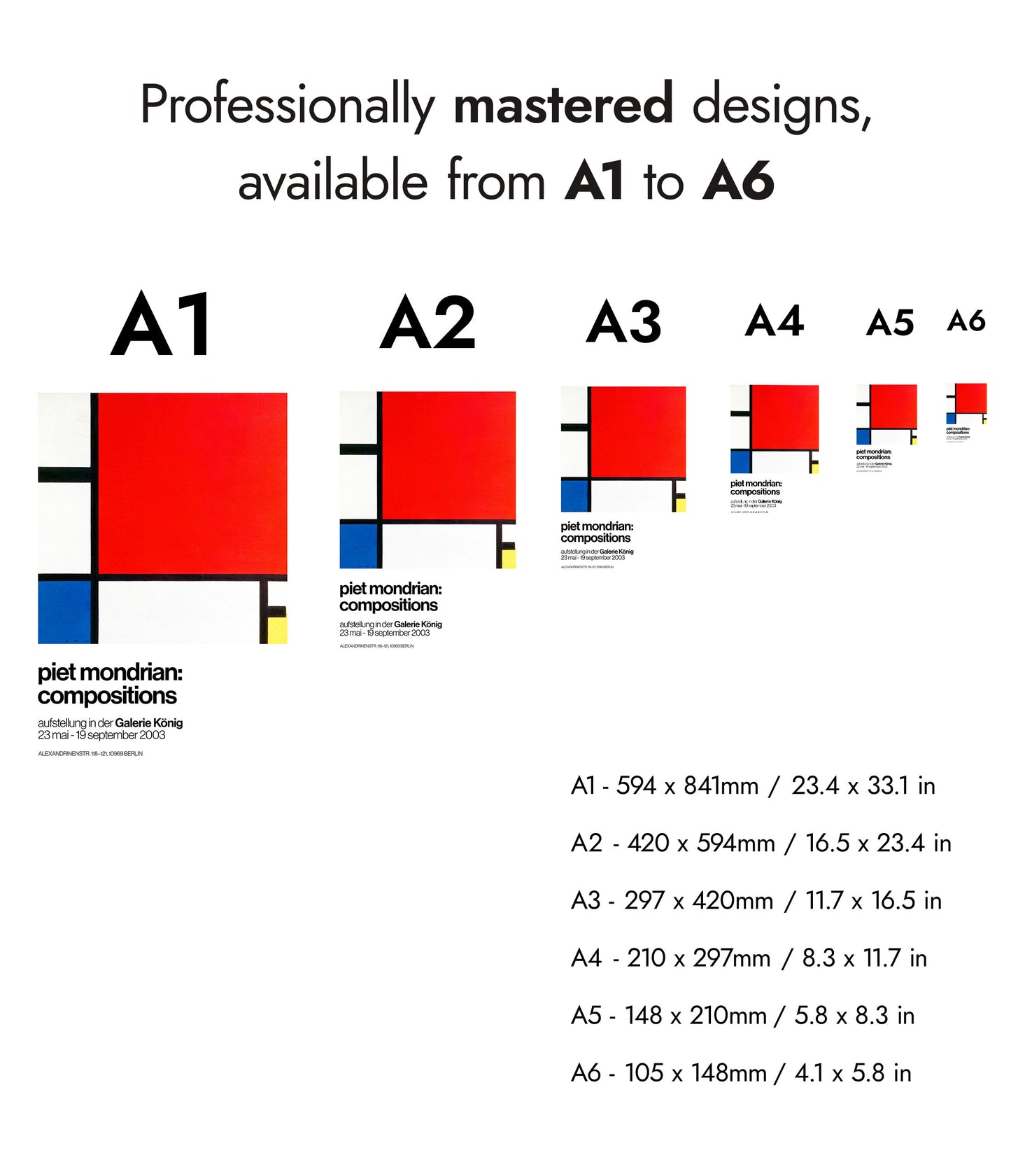 Komposition mit Rot, Blau und Gelb