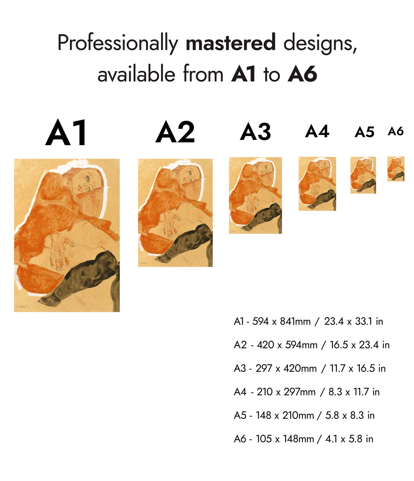 Girl in Red Robe and Black Stockings