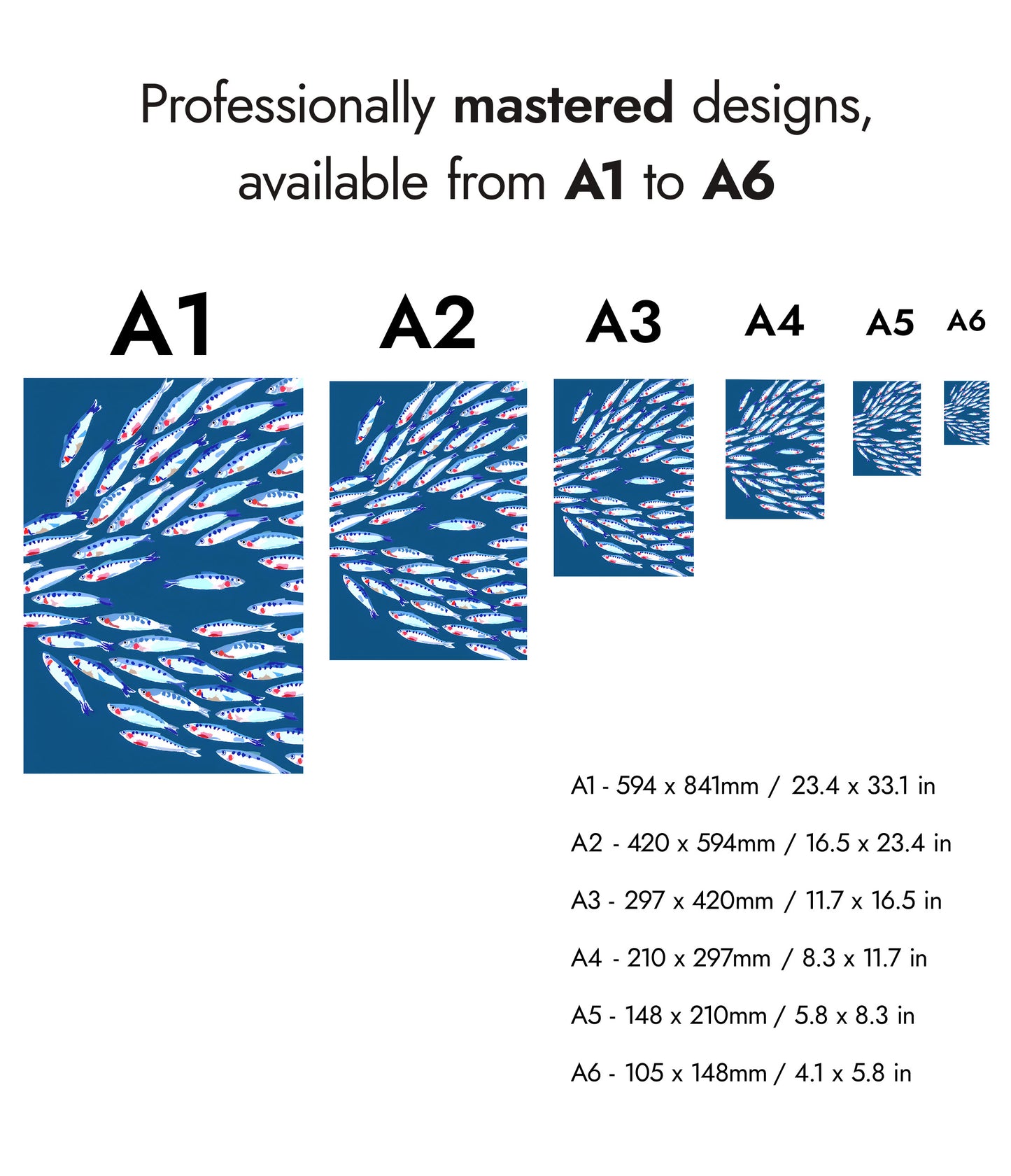Gegen den Fischschwarm schwimmen