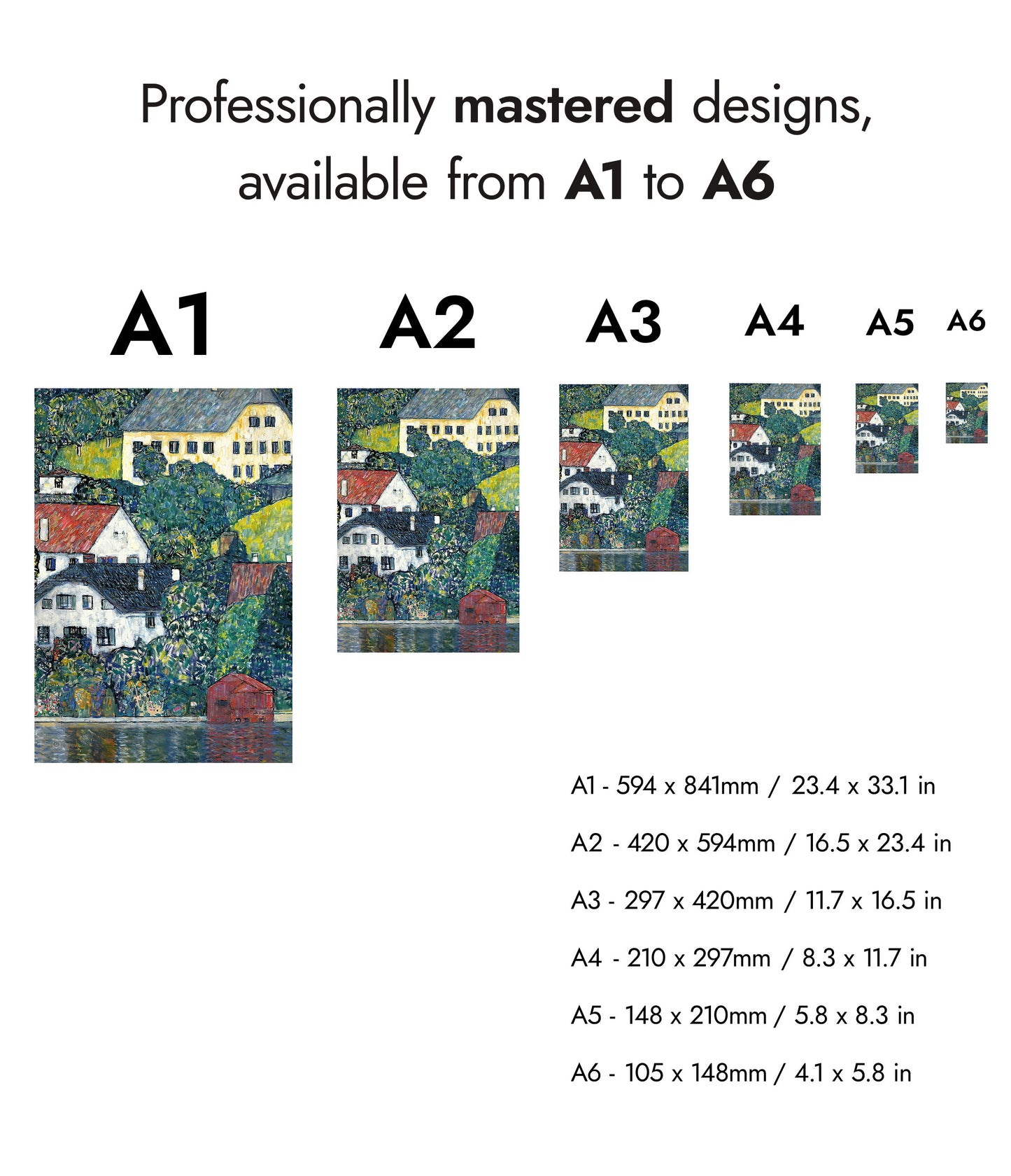 Houses at Unterach on the Attersee