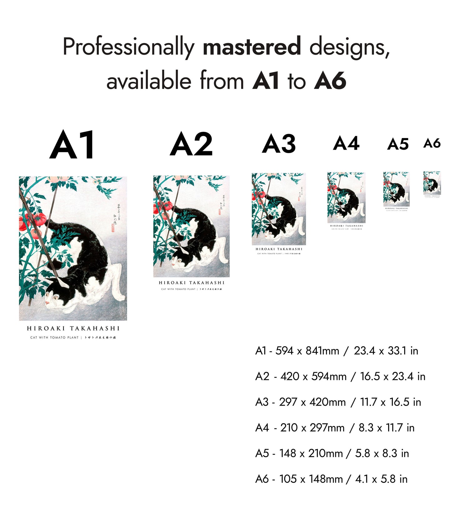Katt med tomatplanta