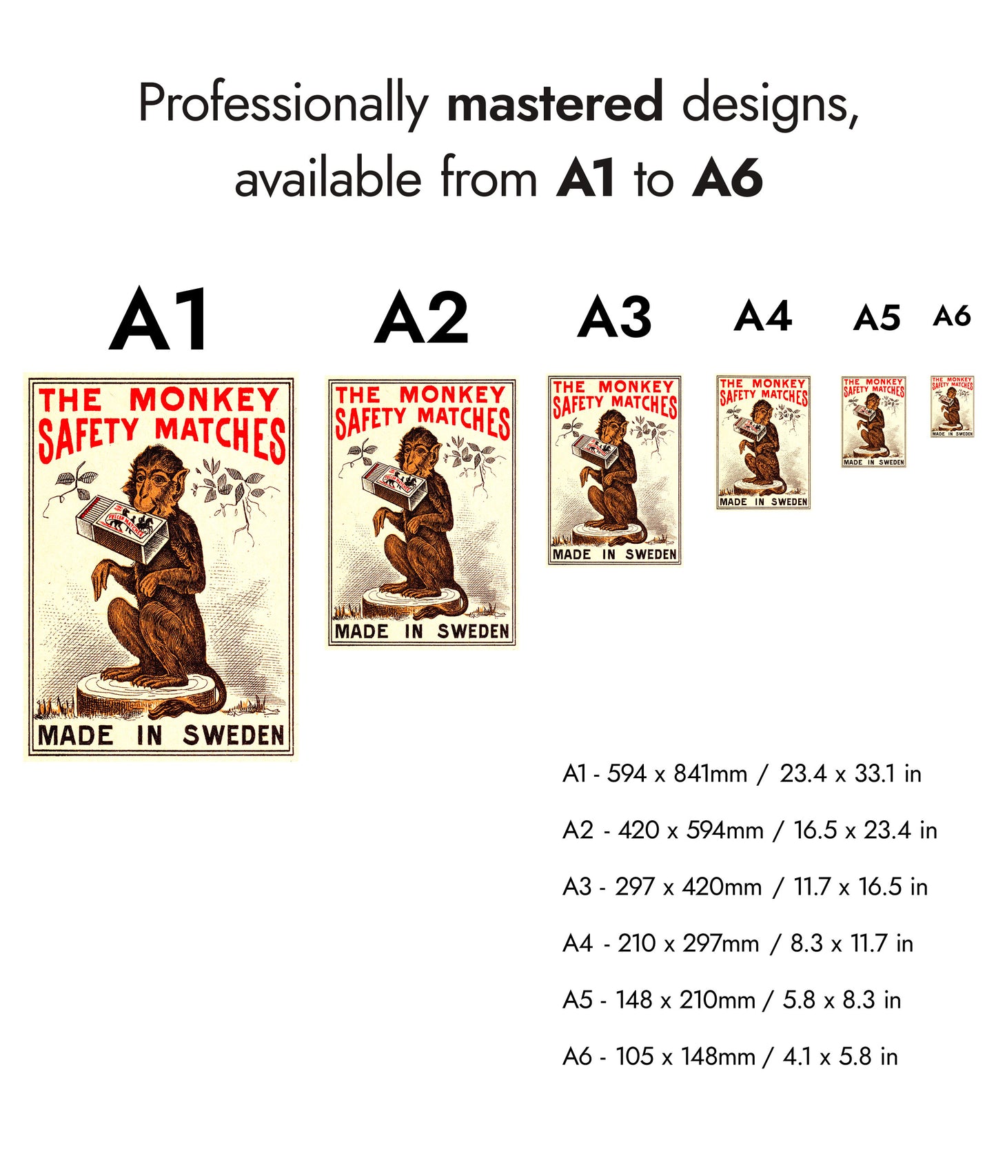 Allumettes de sécurité Monkey