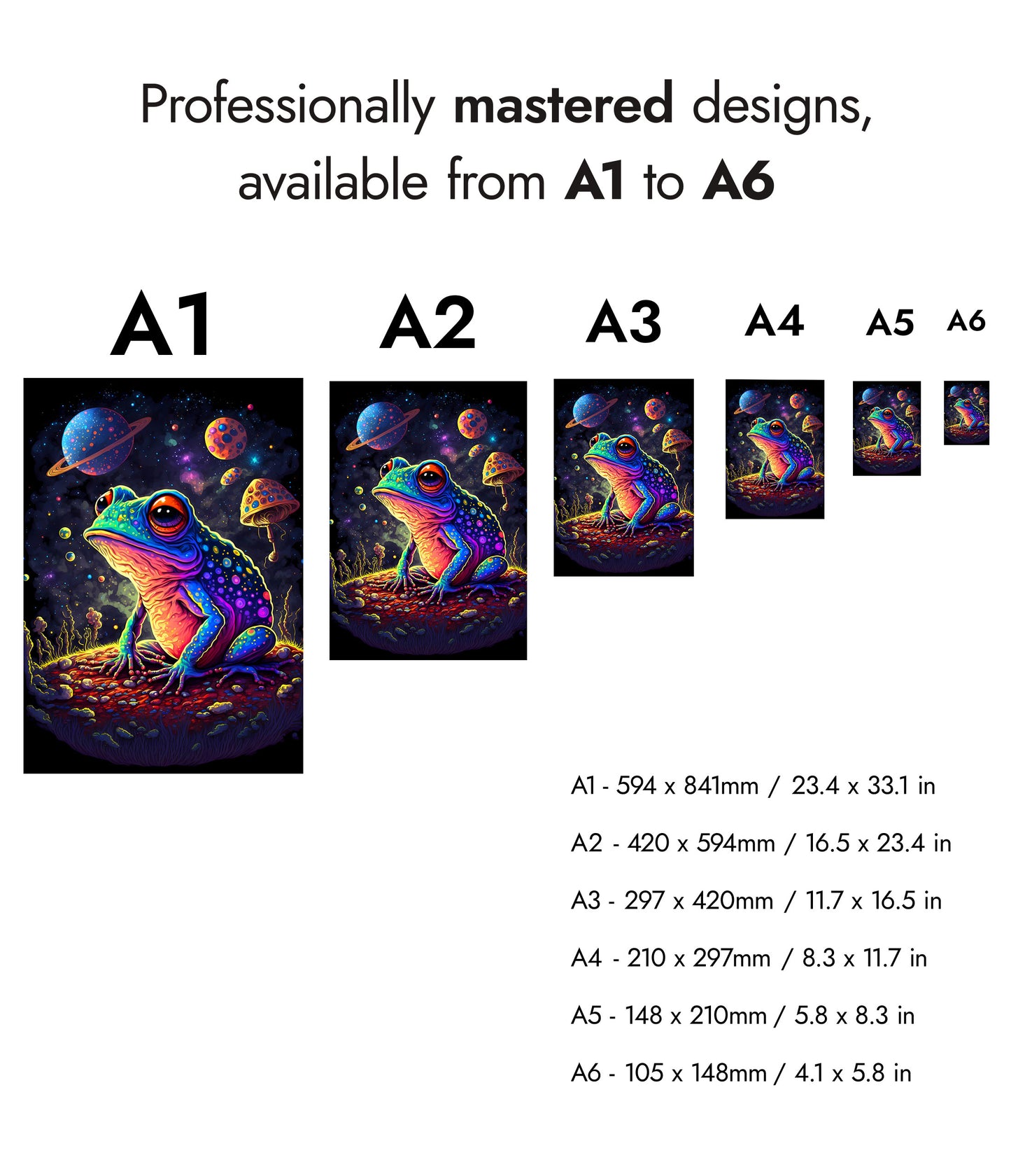 Psychedelischer Weltraumfrosch