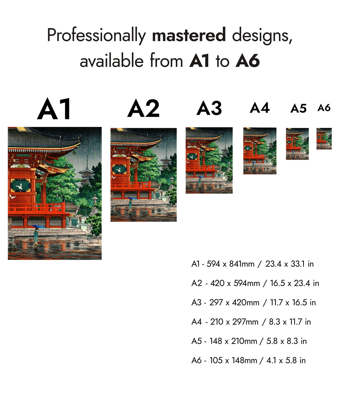 Regn vid Asakusa Kannon-templet