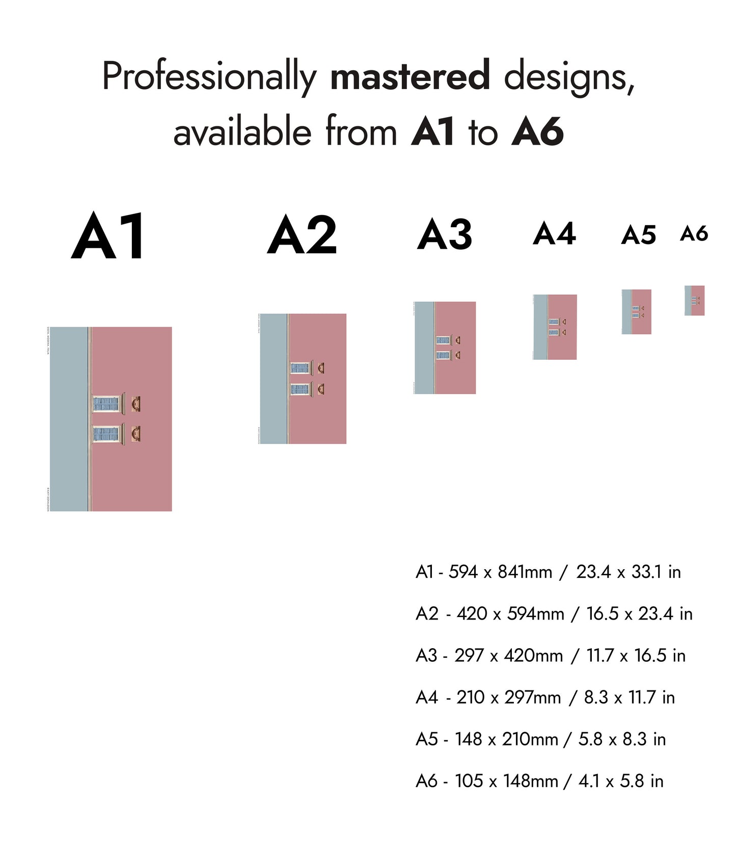 Siesta, Modena, Italien Rosa & Blå