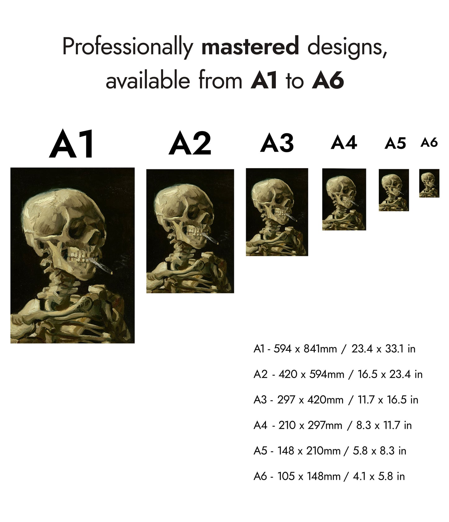 Skull of a Skeleton with Burning Cigarette