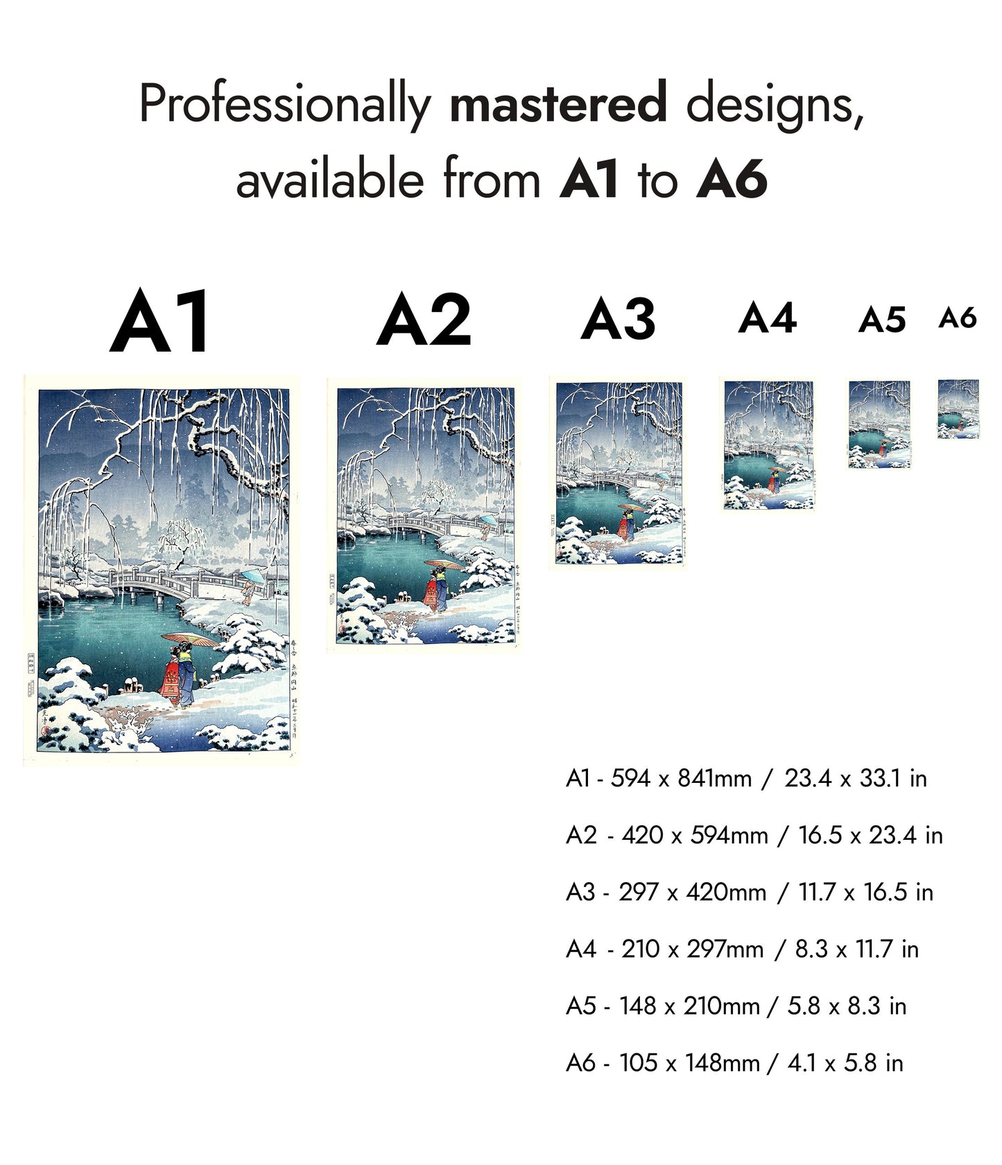 Vårsnö vid Maruyama, Kyoto