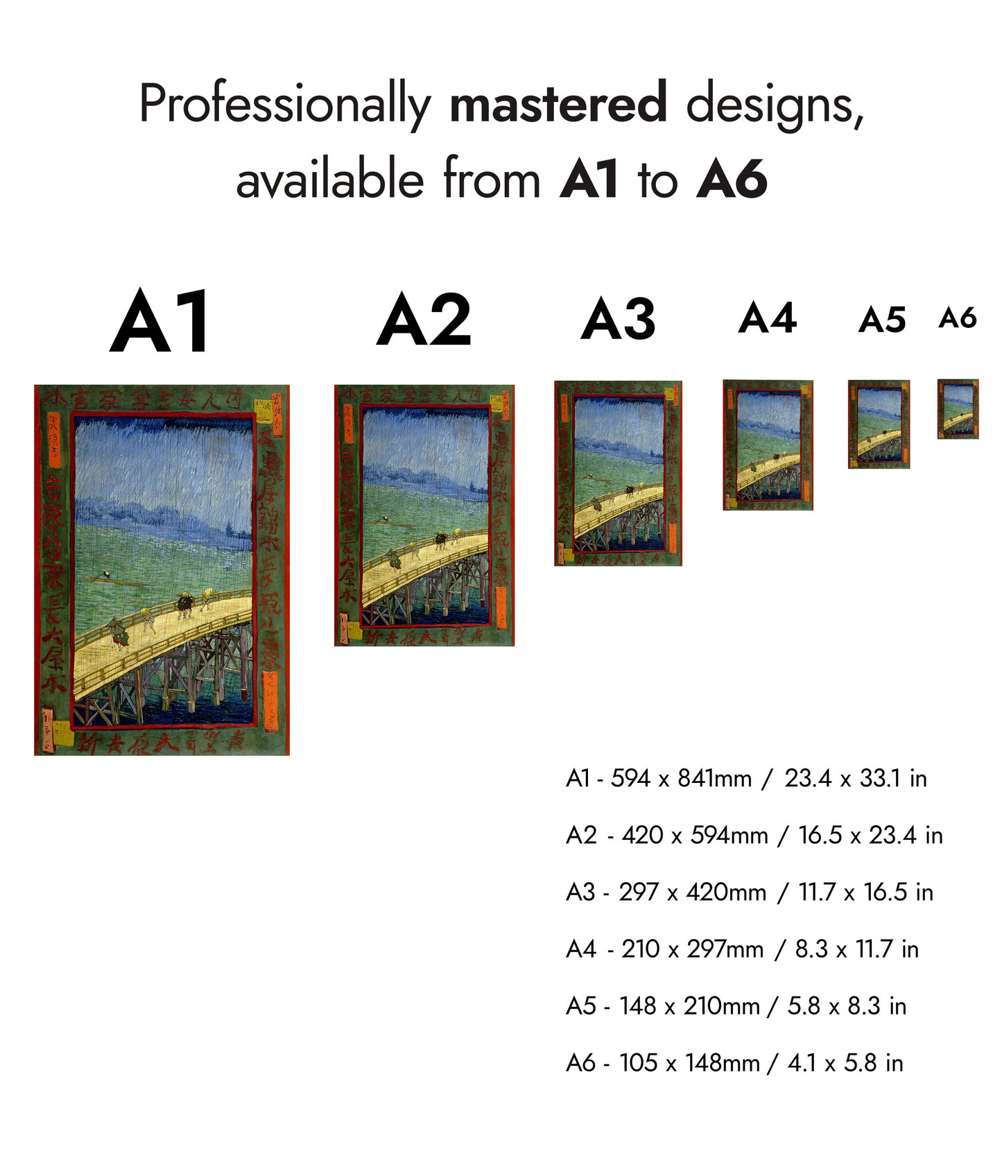 Bridge in the Rain after Hiroshige