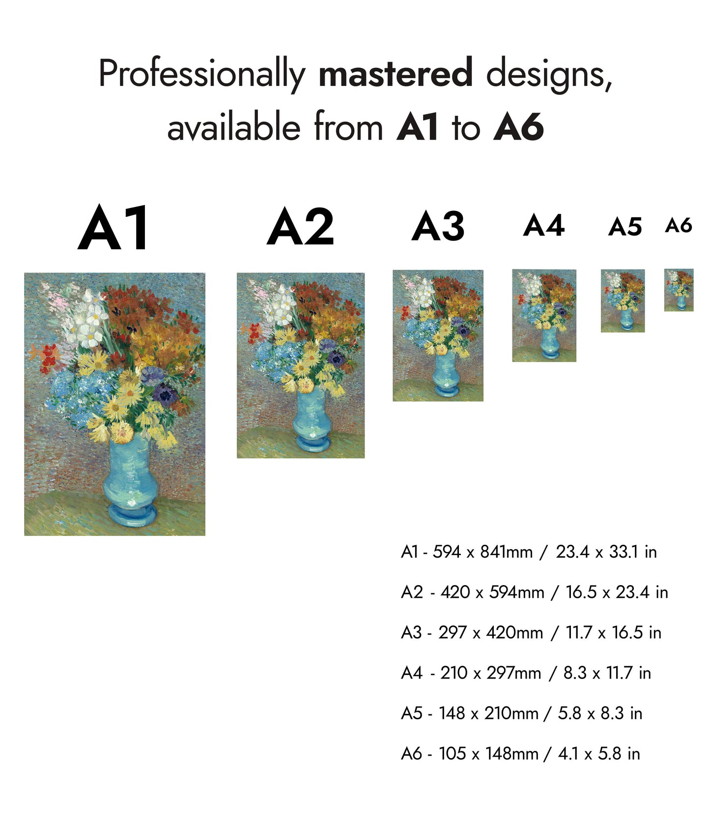 Fleurs dans un vase bleu