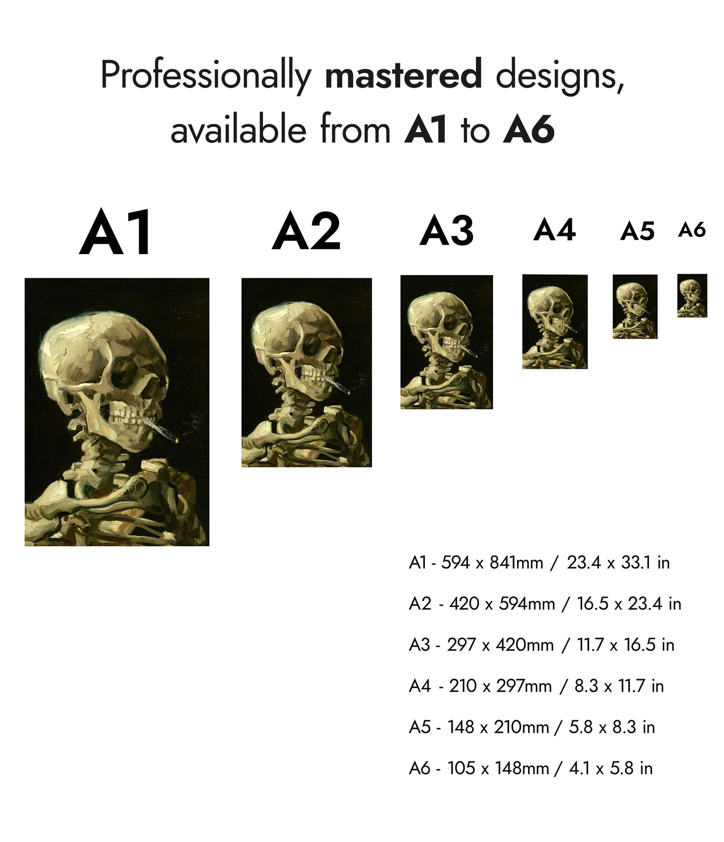 Schedel met een brandende sigaret