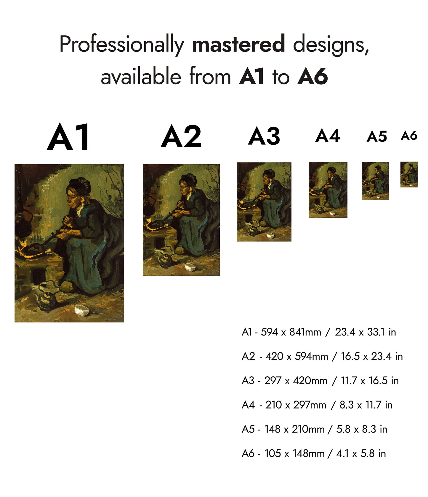 Peasant Woman Cooking by a Fireplace