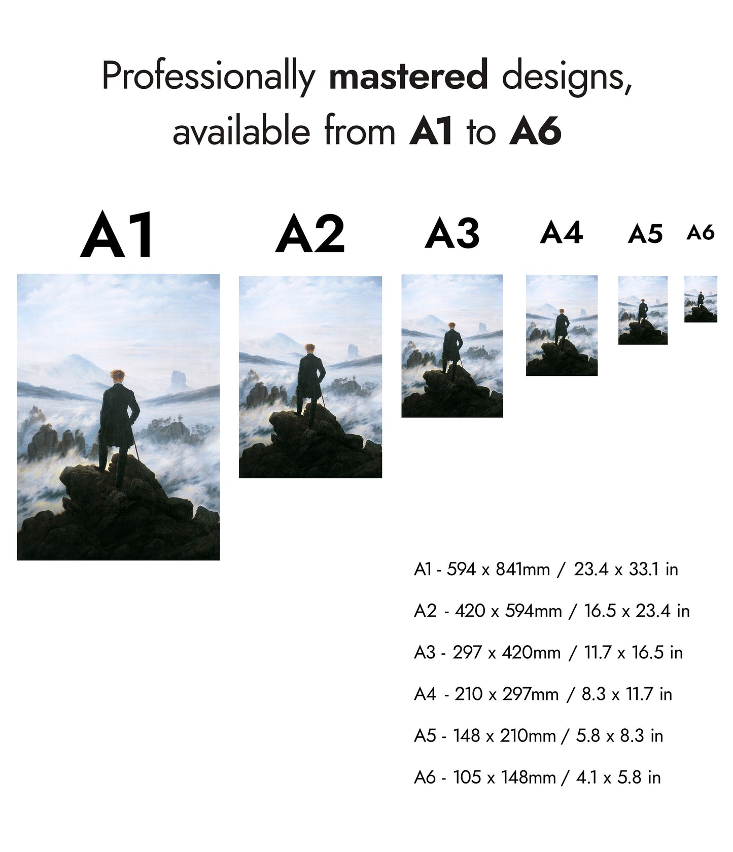 Vandrare ovanför en hav av dimma