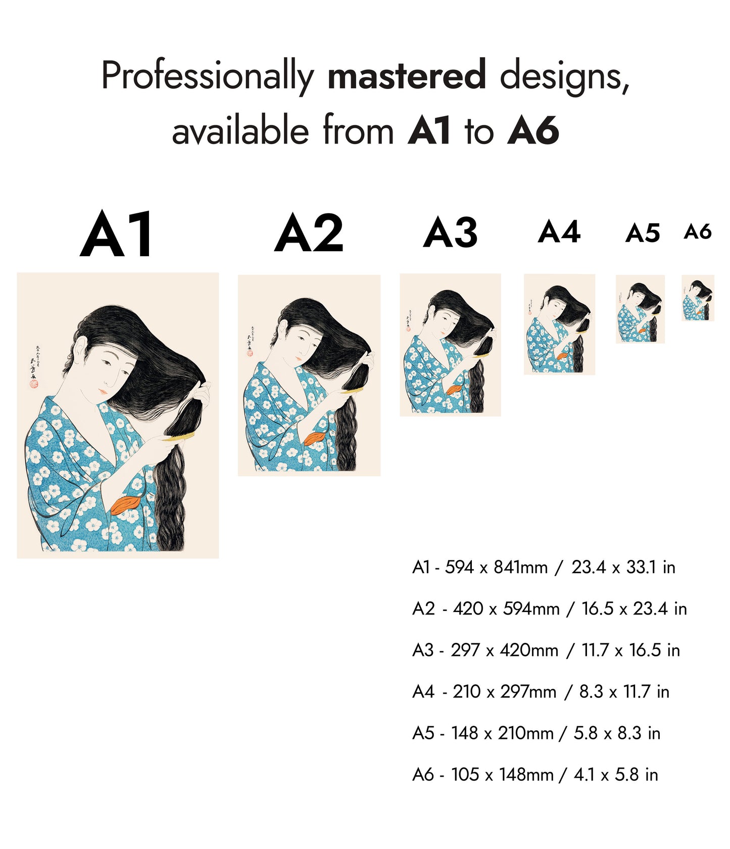 Woman Combing Her Hair