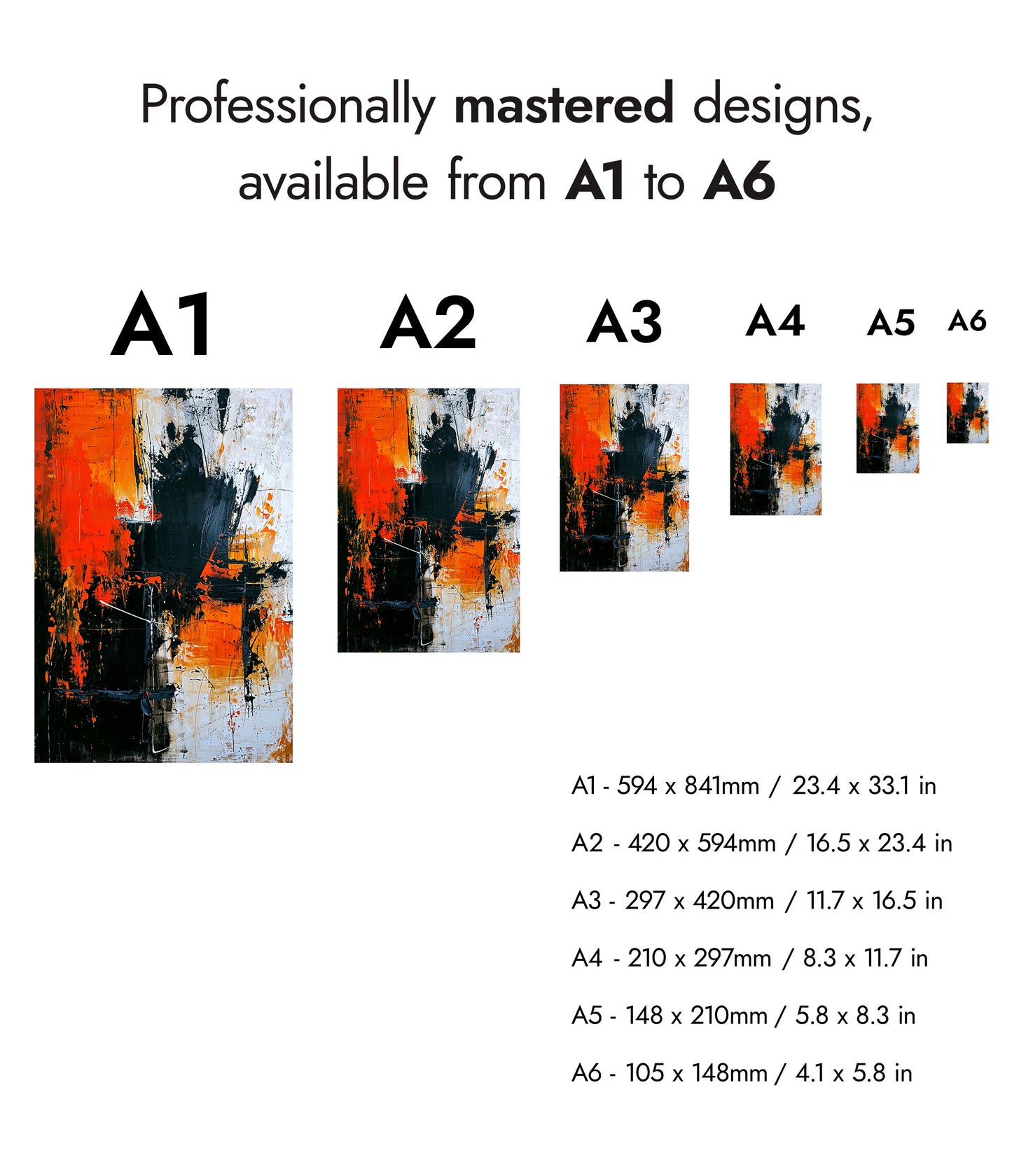 Neutral mit orangefarbenem Akzent, Porträt III