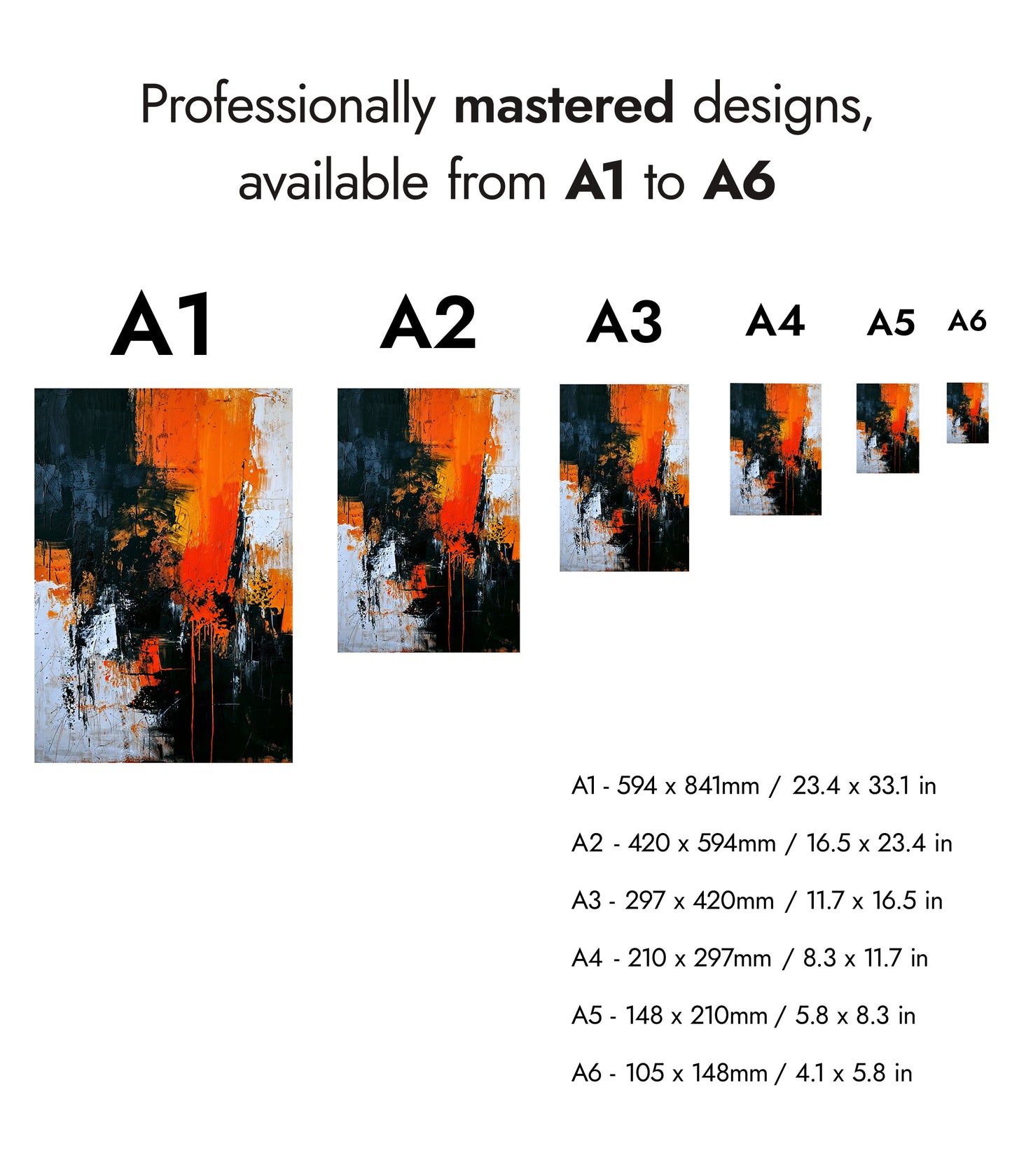Neutral with Orange Flourish, Portrait II