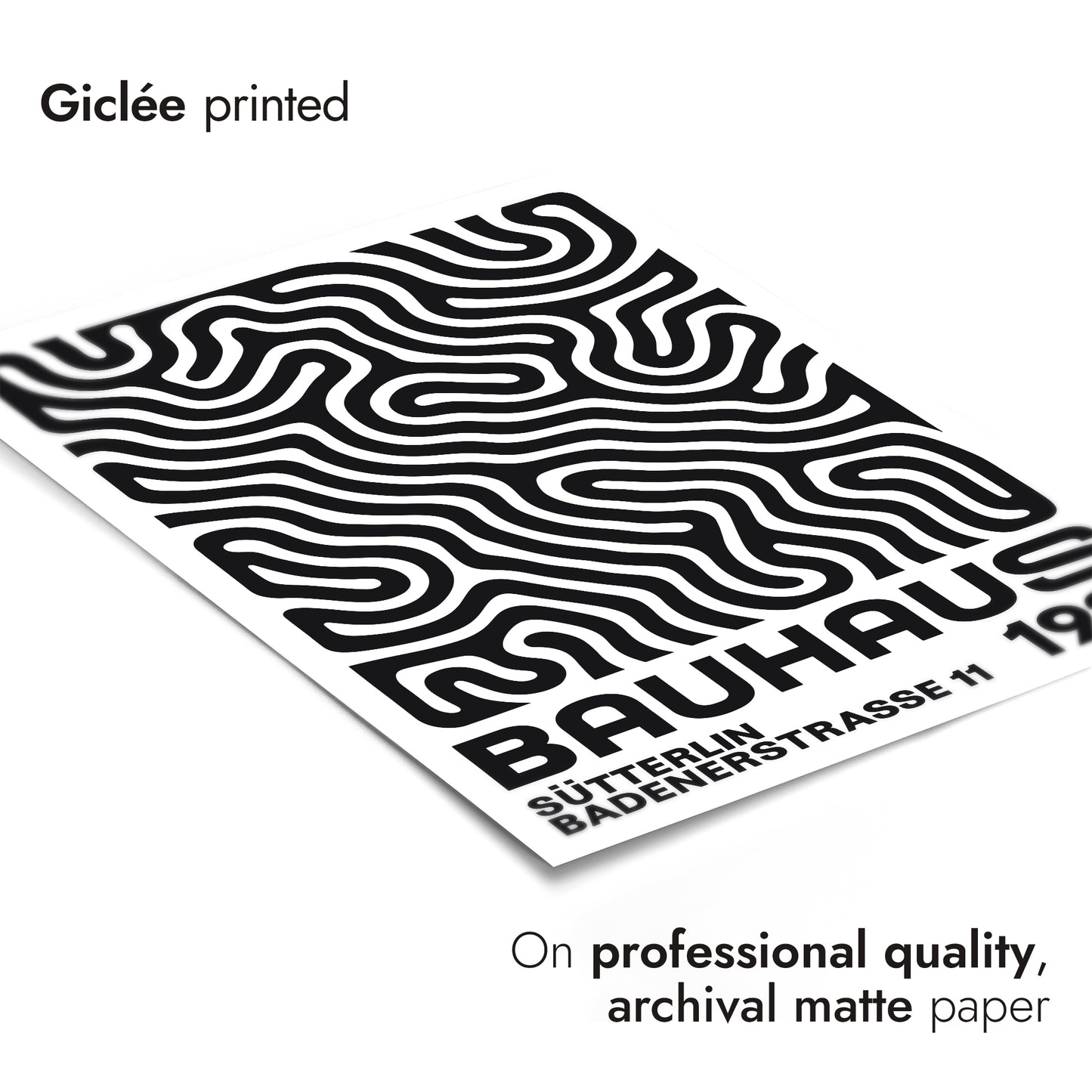 Lignes Bauhaus en noir et blanc