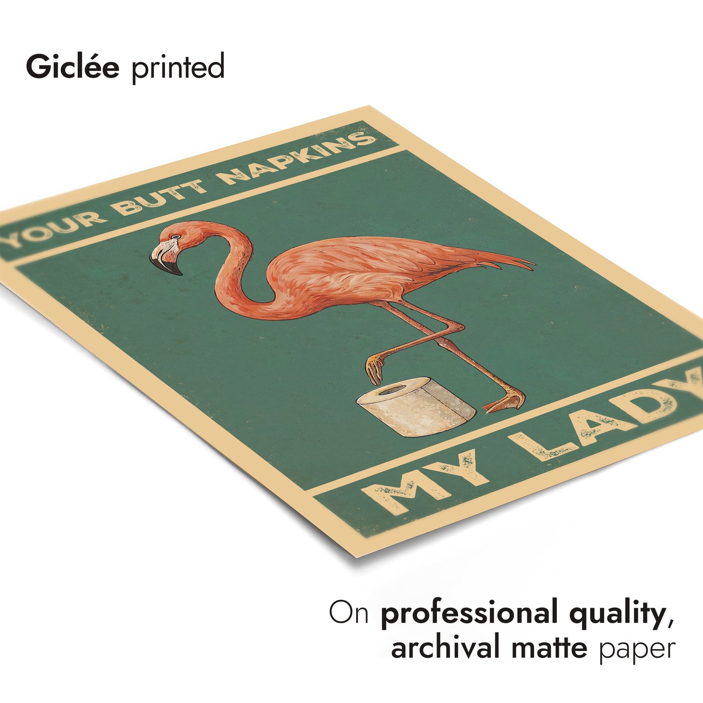 Vos serviettes de poche, ma dame flamant rose