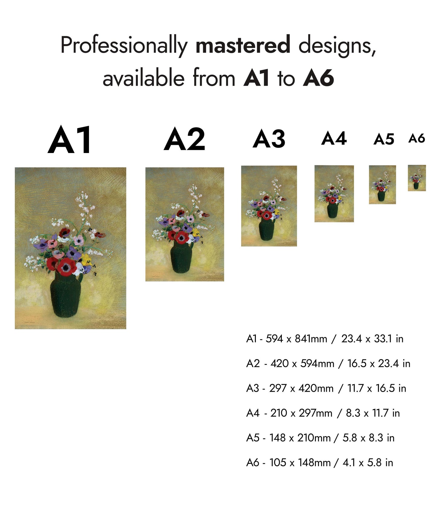 Large Green Vase with Mixed Flowers