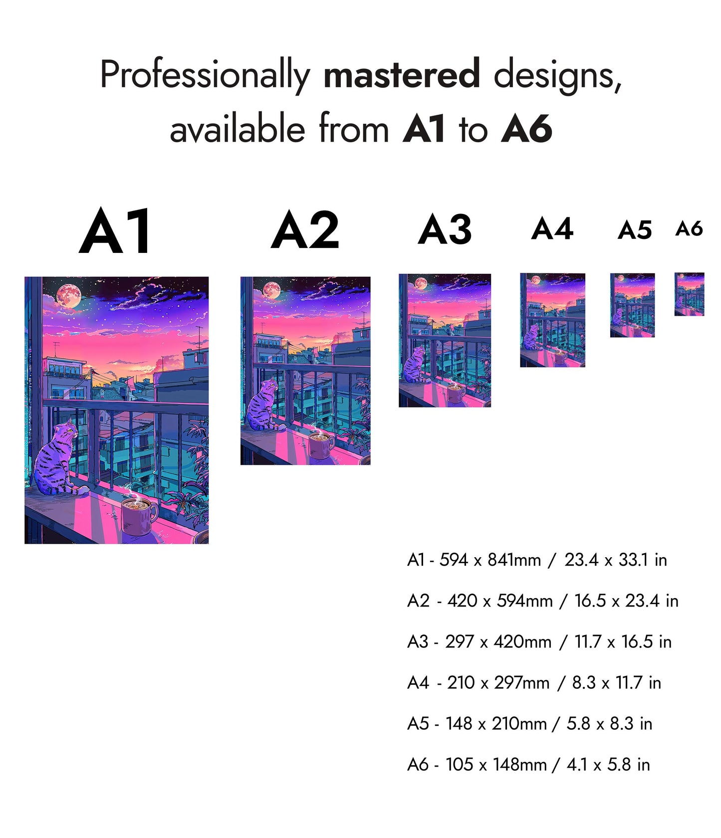 Chat Lo-fi sur le balcon