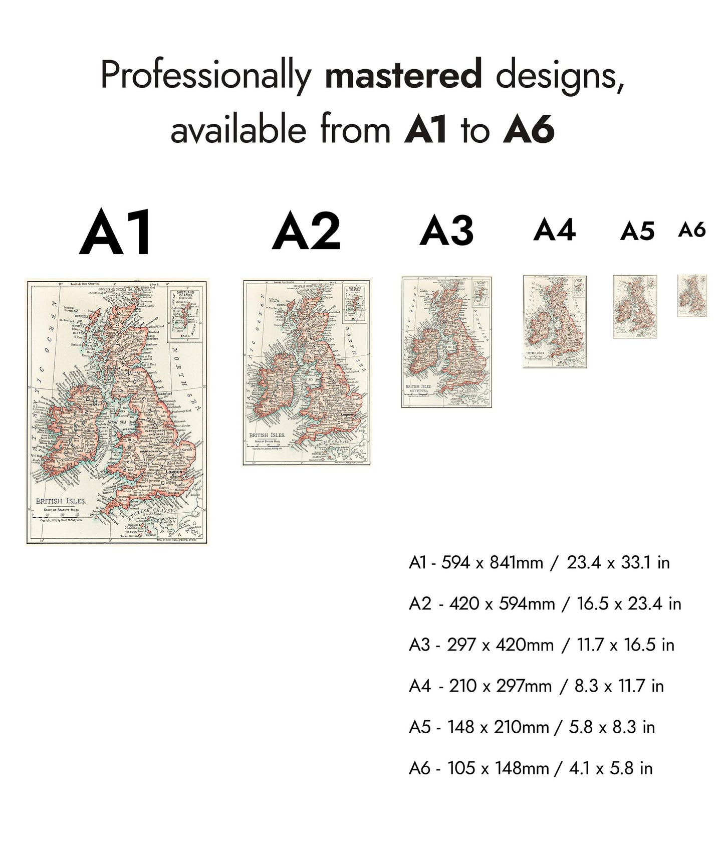 Cartographic Map of the British Isles