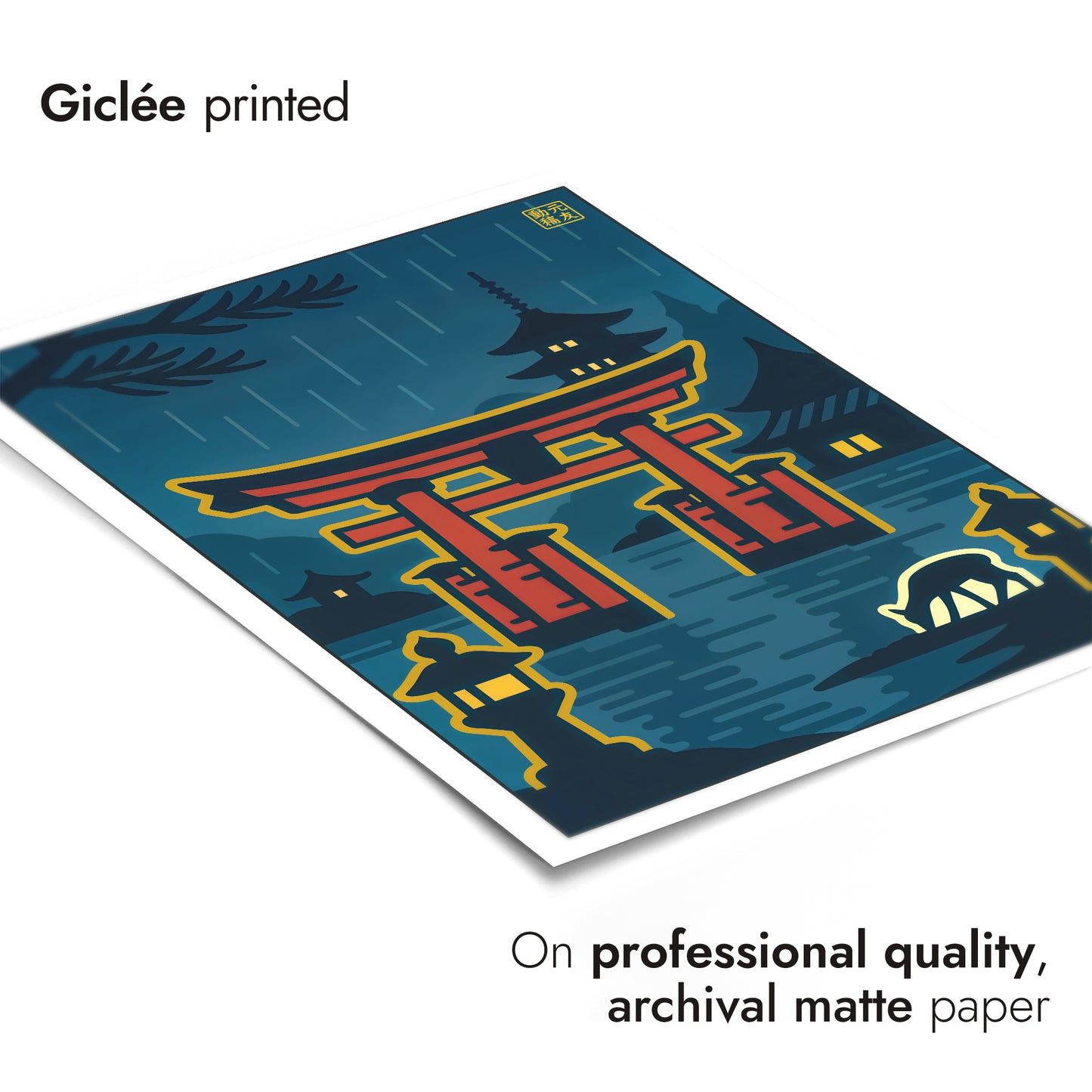 Japon de nuit, anime en estampe sur bois