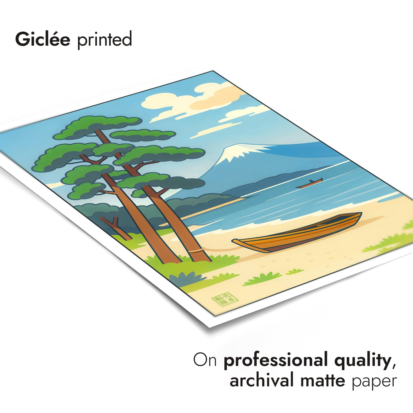 Visboten bij de berg Fuji