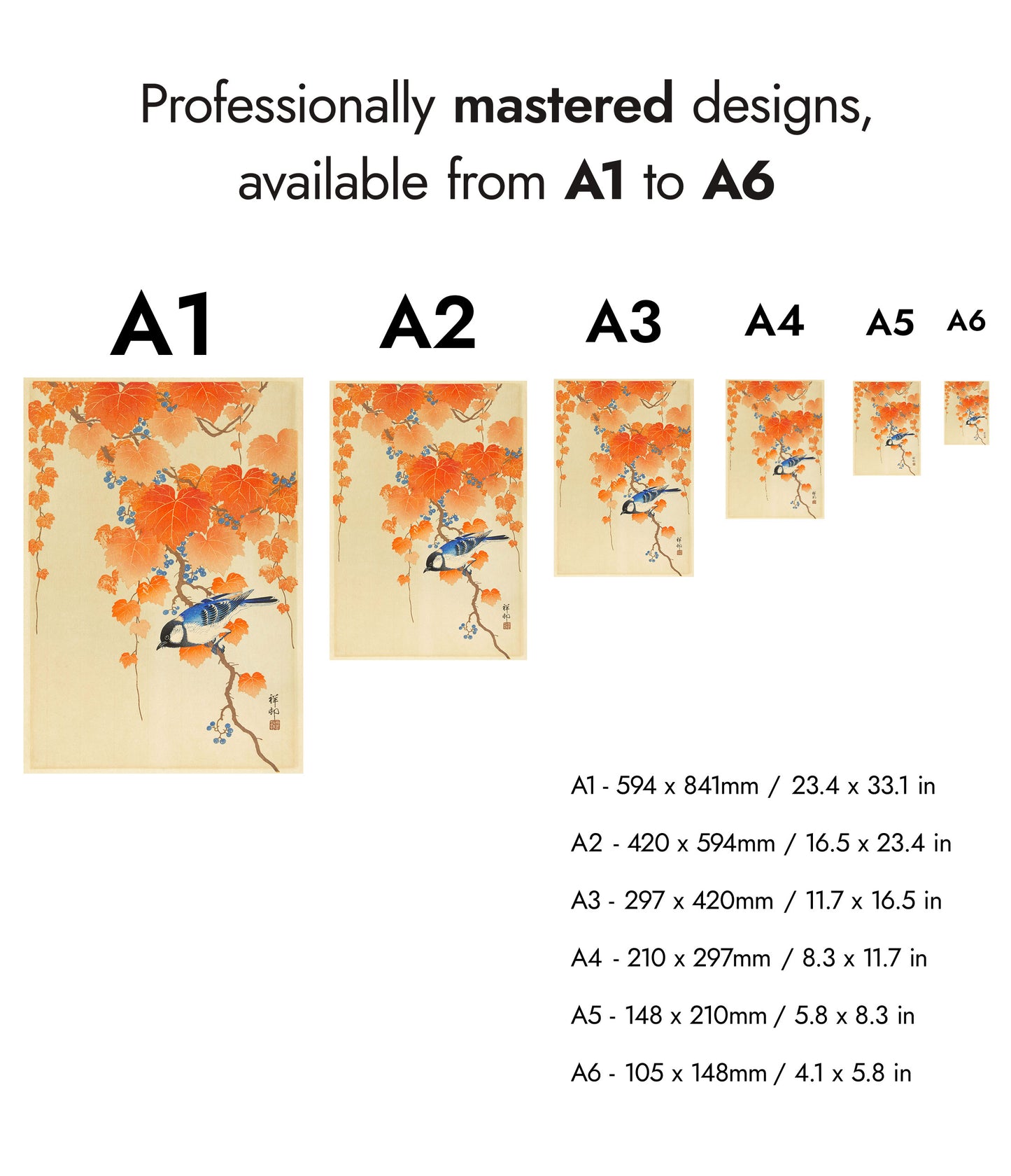 Ohara Koson Birds - Set of 3