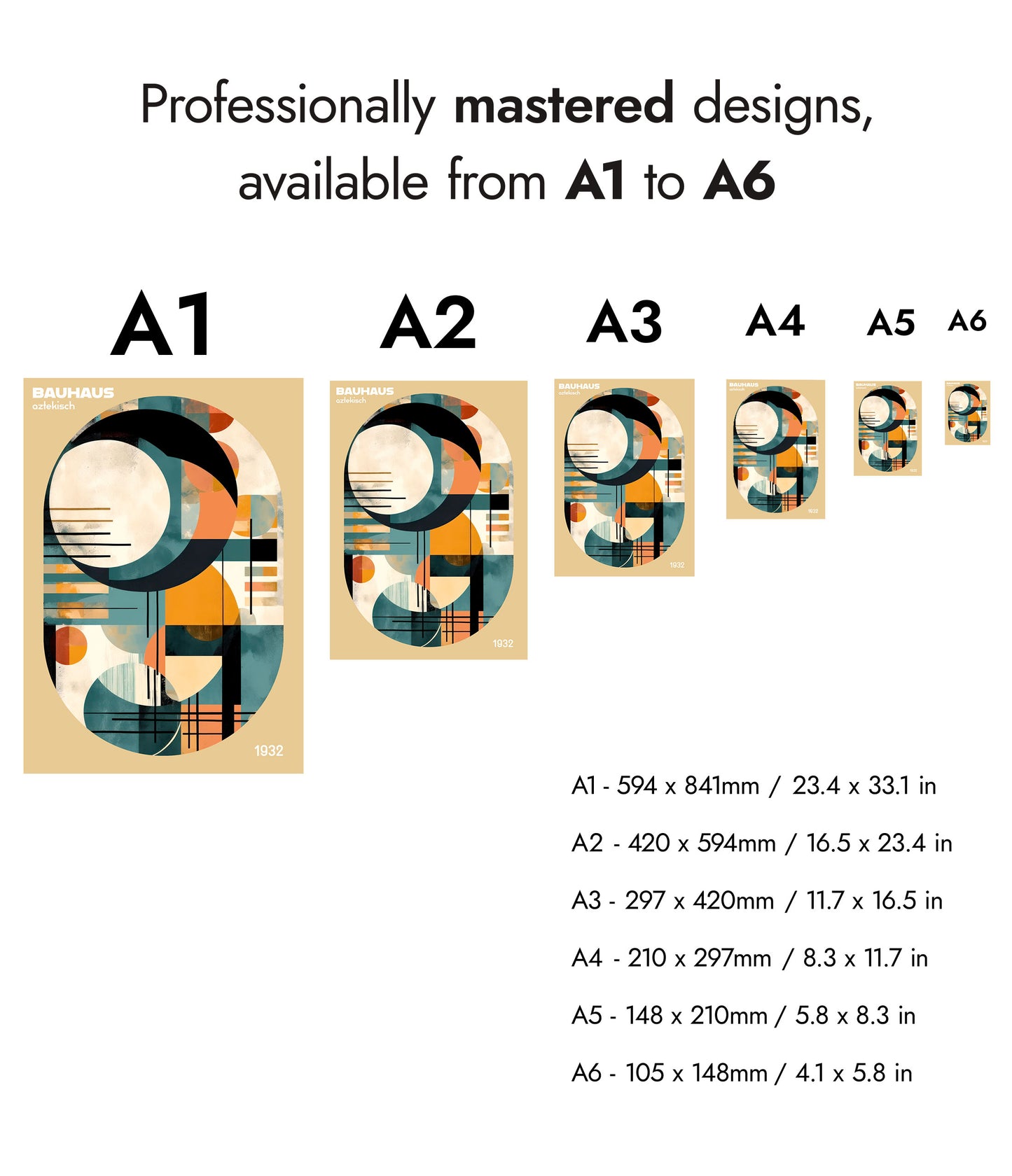 Bauhaus Aztekiskt - Set om 3