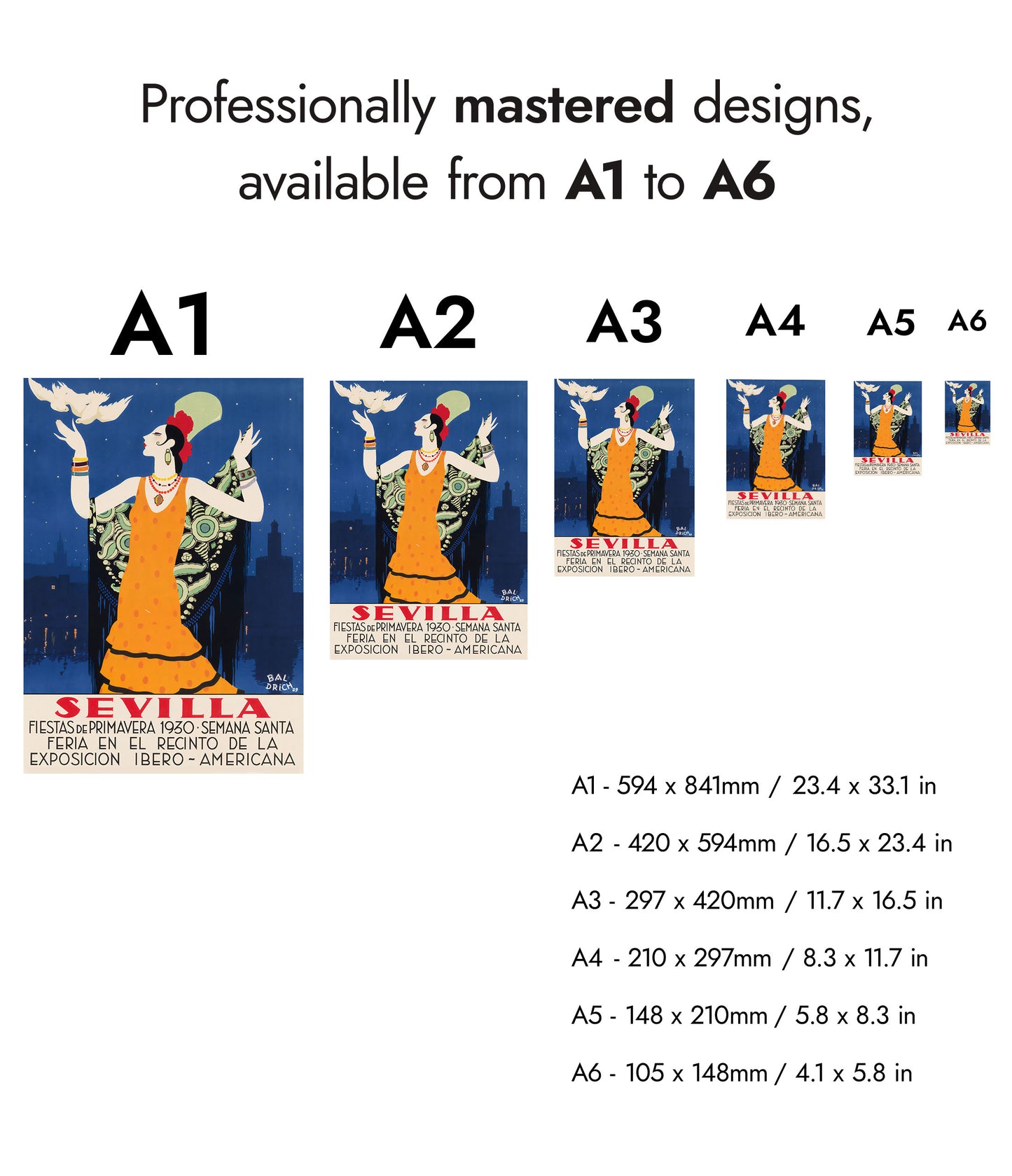 Sevilla Travel Print - Set of 3