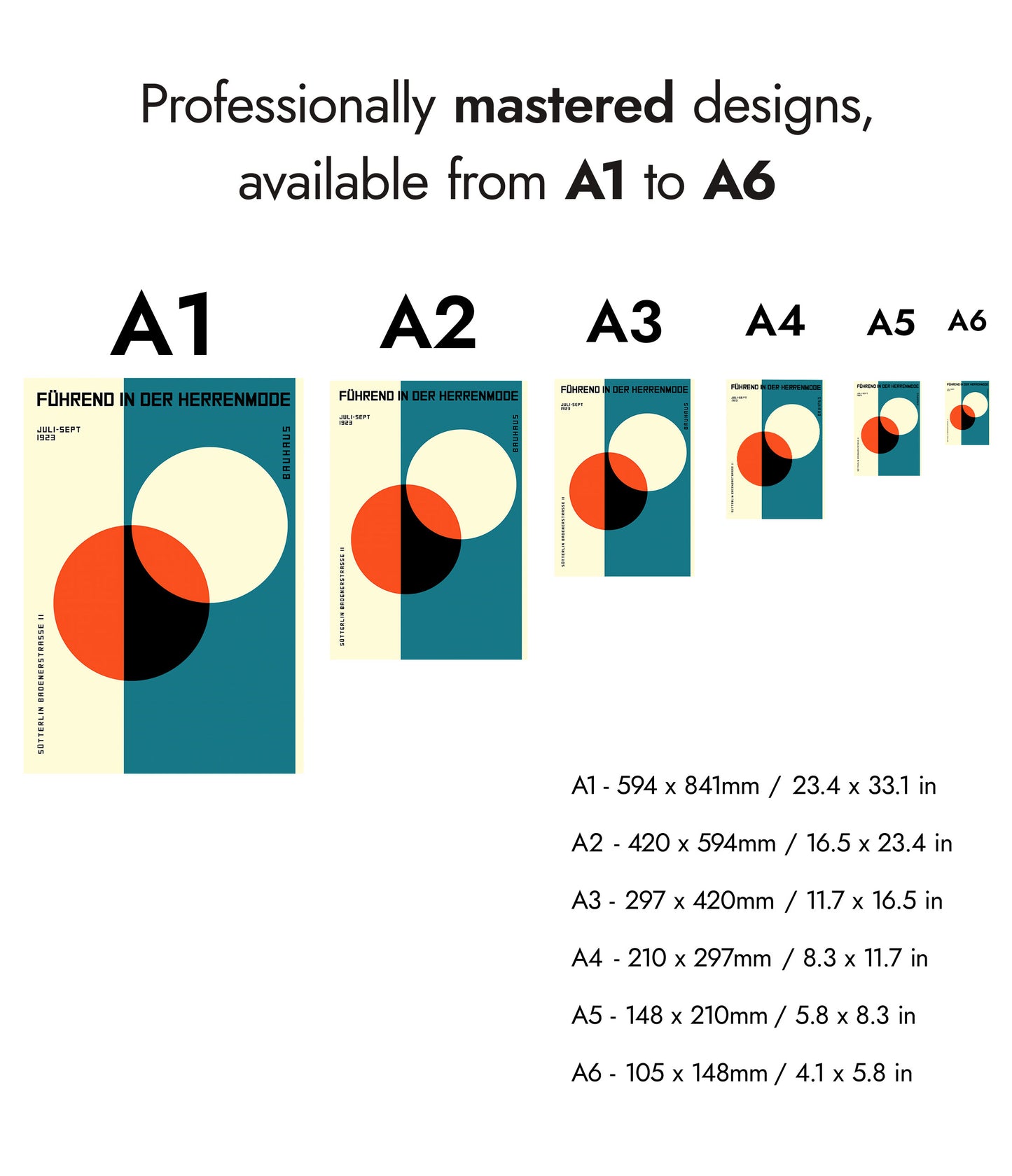 Bauhaus Geometric - Set of 3