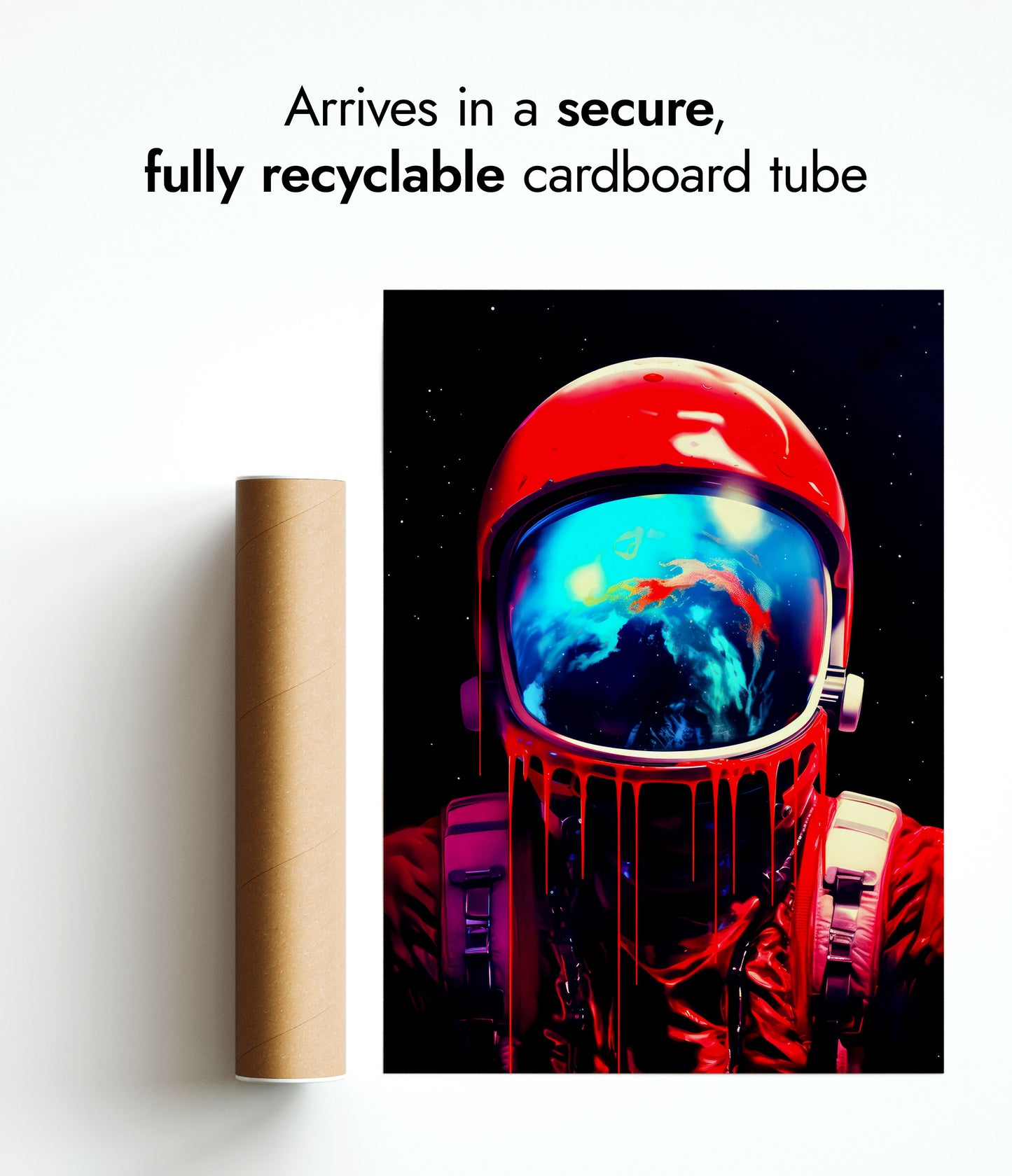 Homme de l'espace dégoulinant