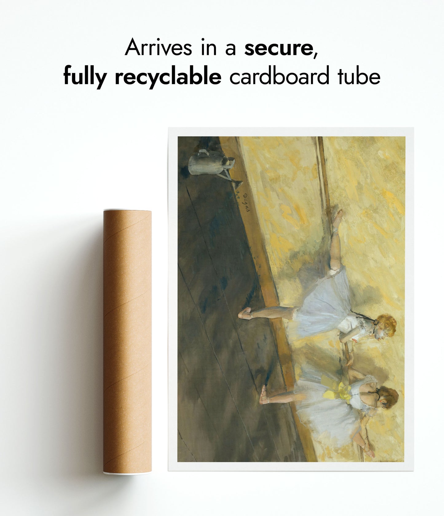 Dansare som övar vid stången