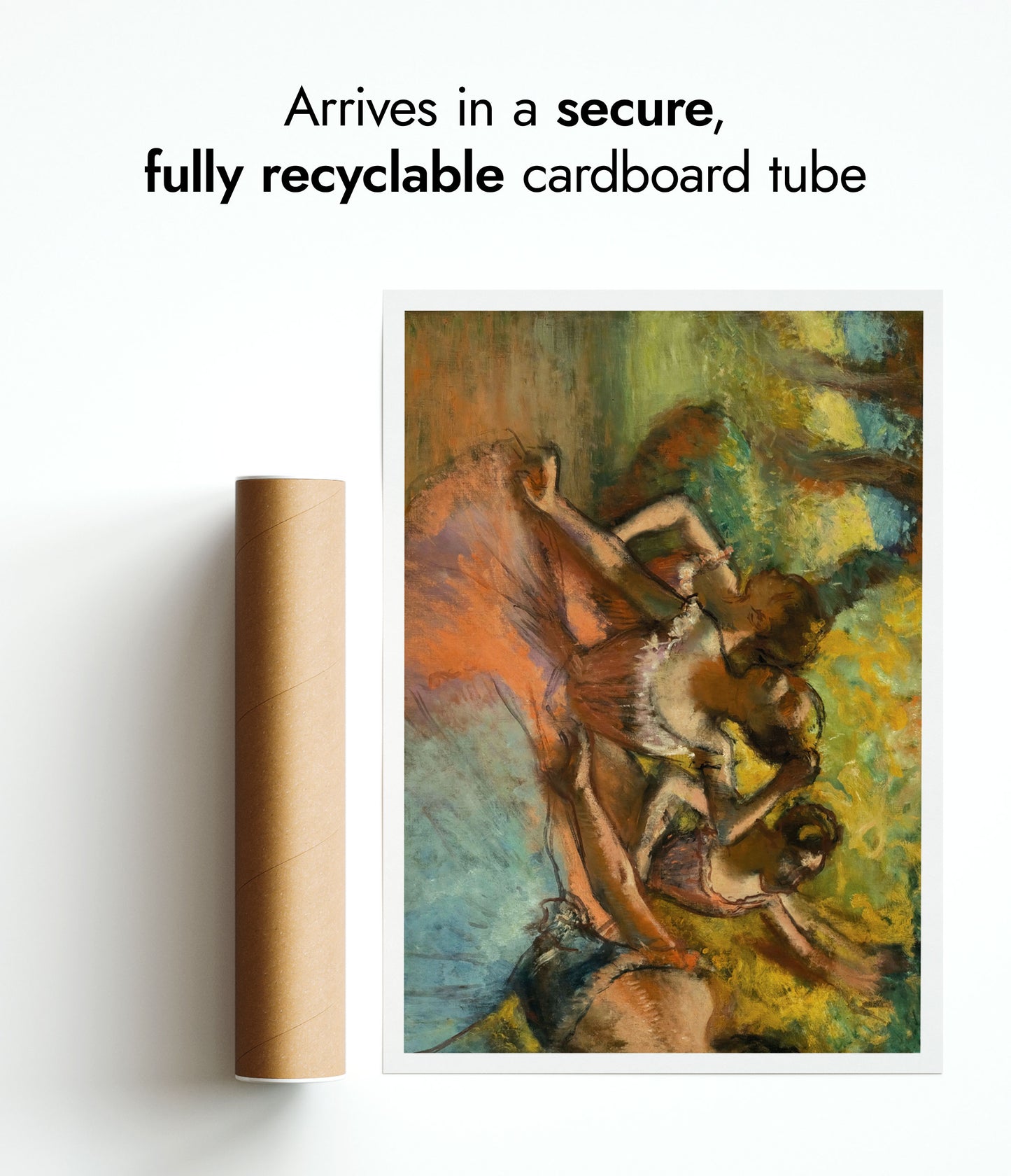 Fyra balettdansare på scenen