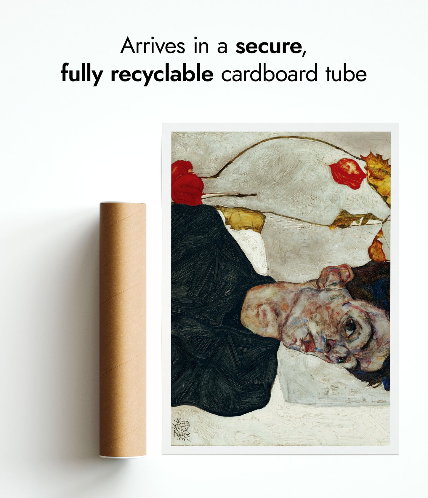 Self-Portrait with Chinese Lantern Plant