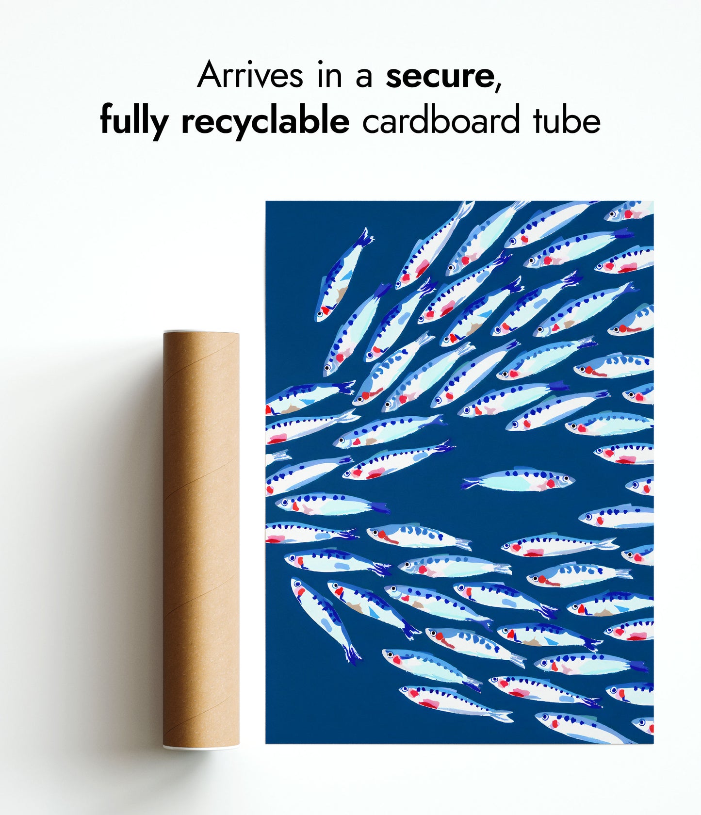 Gegen den Fischschwarm schwimmen