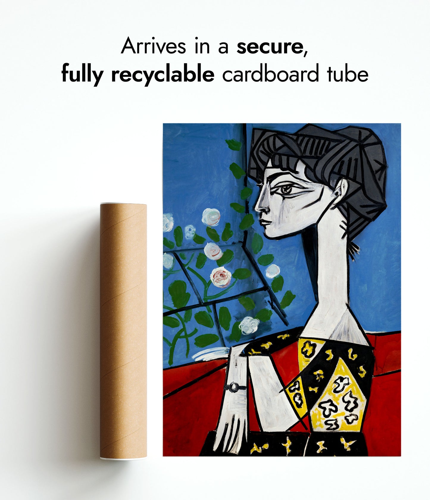 Jacqueline med blommor