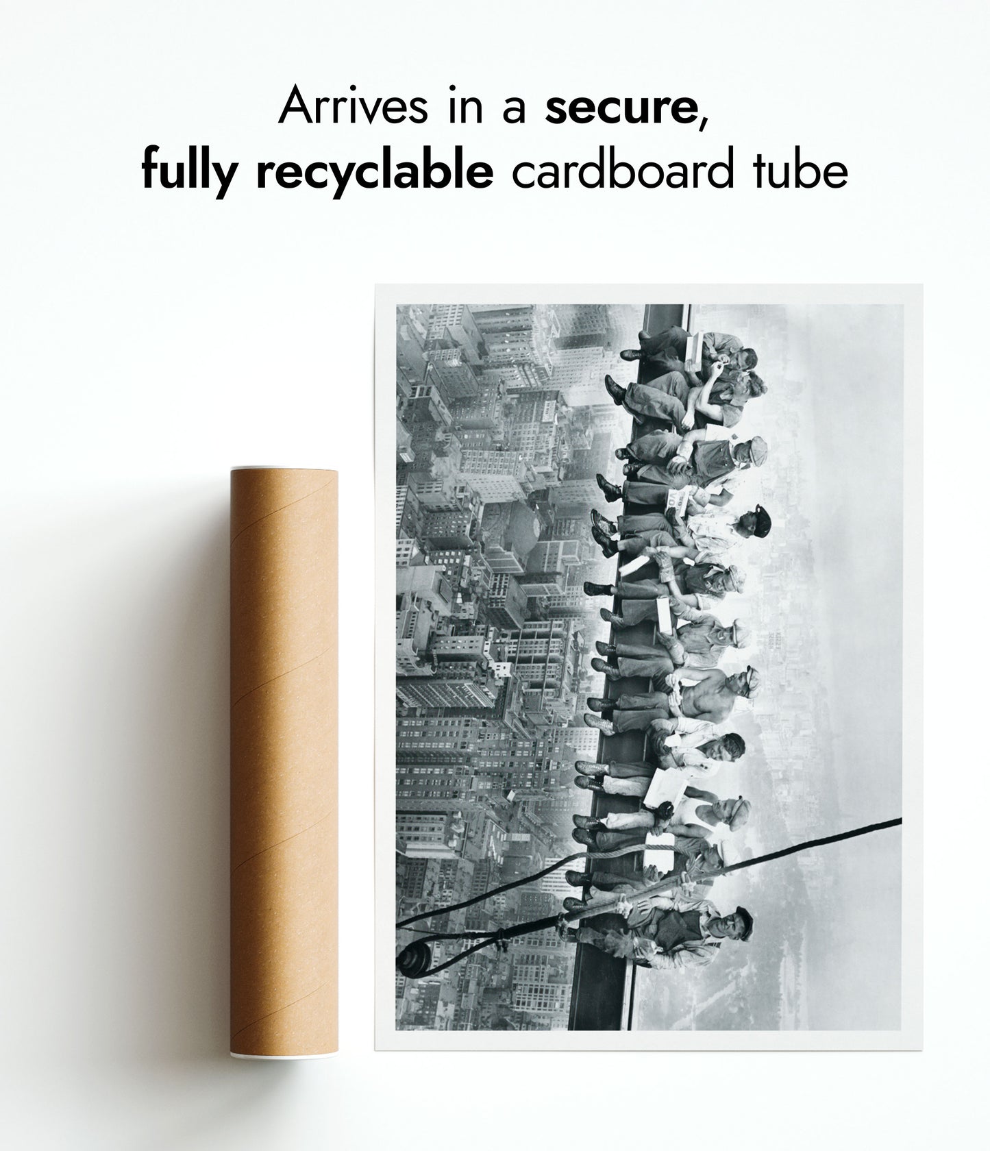 Lunch ovanpå en skyskrapa