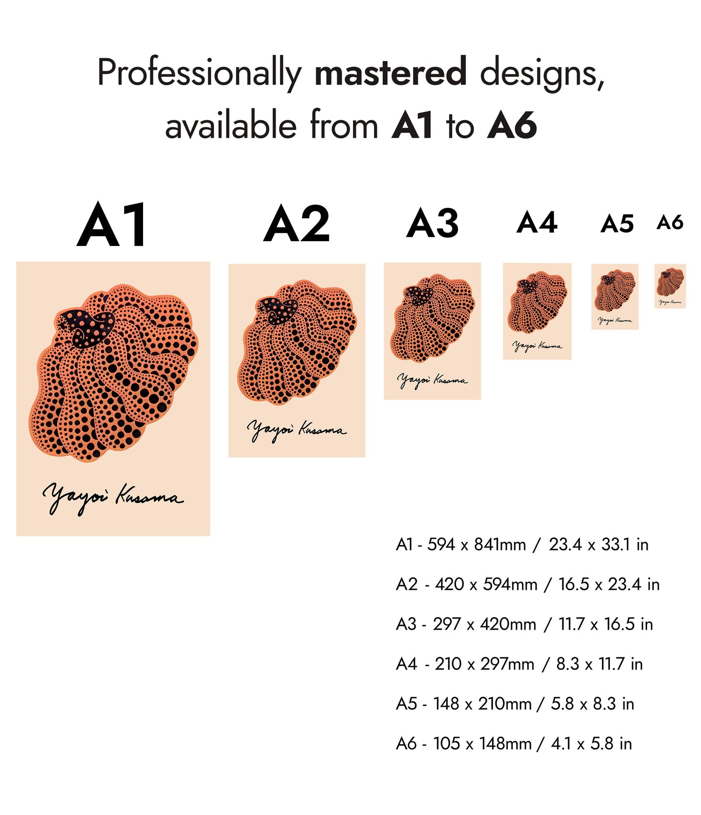 Yayoi Kusama - Set om 3