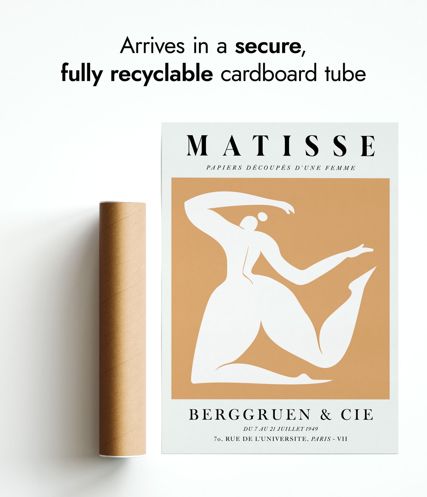 Eine orangefarbene Frau, akrobatisch