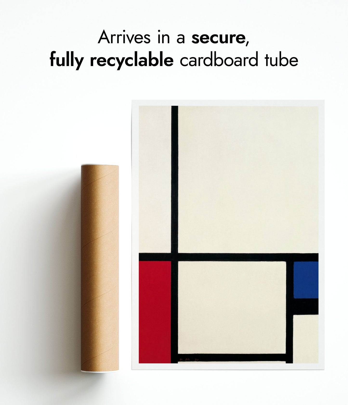 Komposition in Farben Nr. 1 mit Rot und Blau