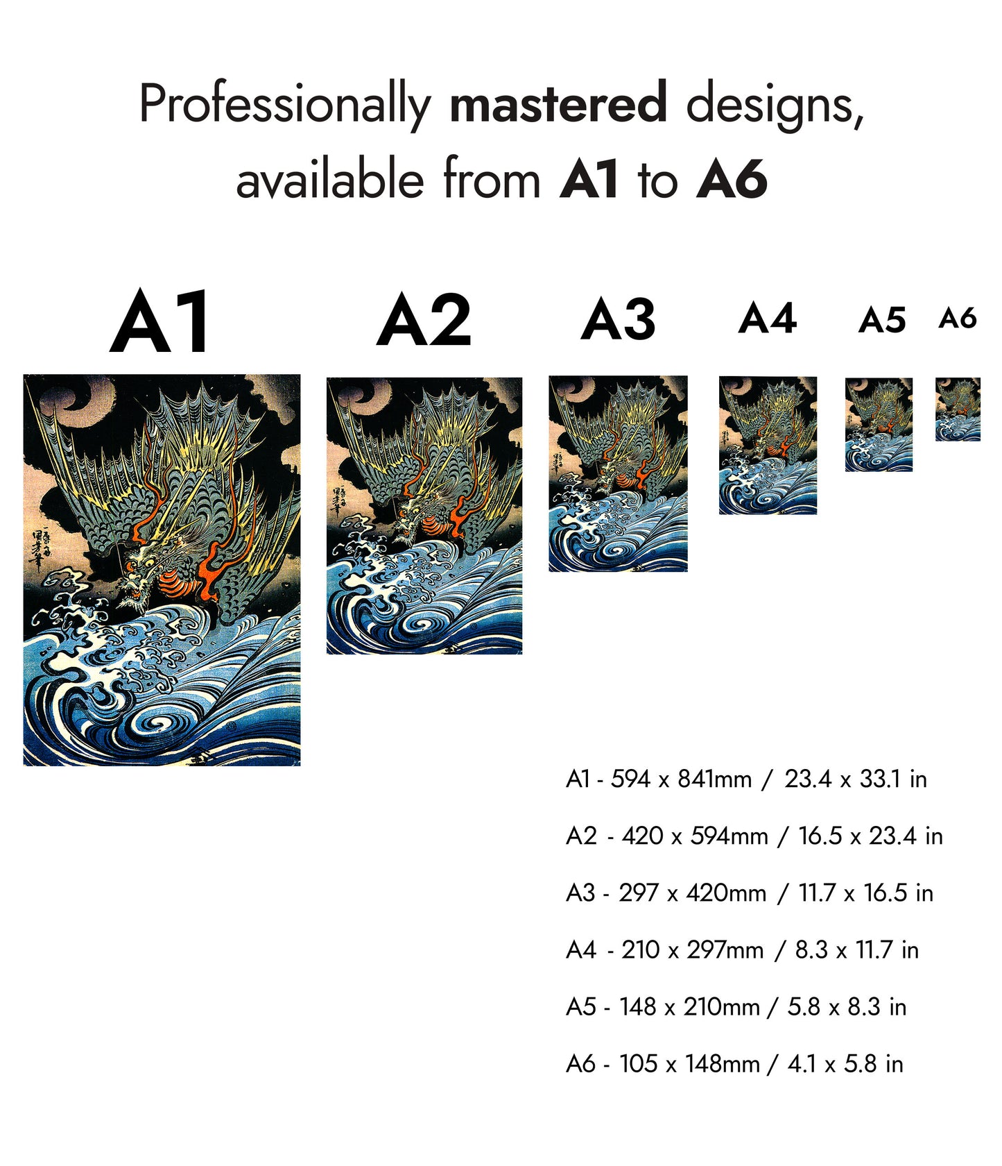 Japanska drakar - Set om 3